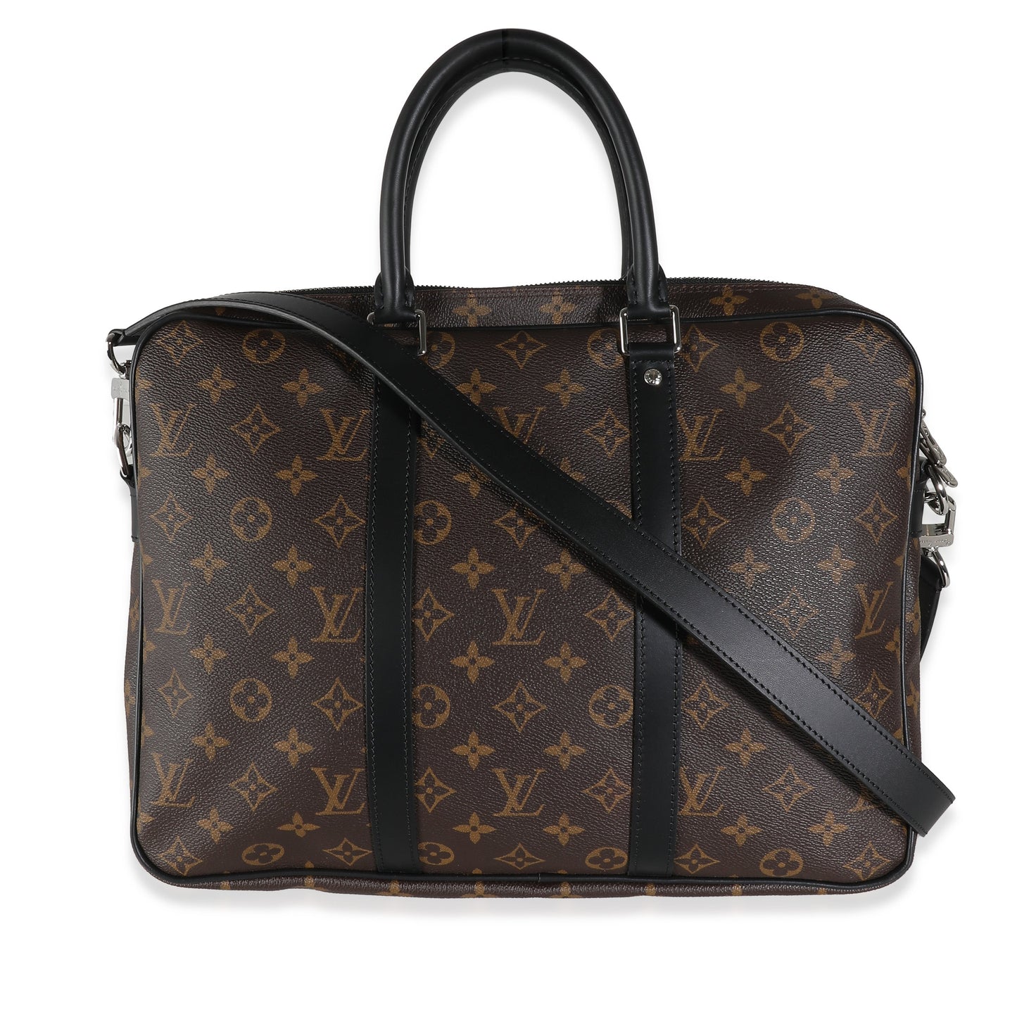 LOUIS VUITTON - Monogram Macassar Porte Documents Voyage PM