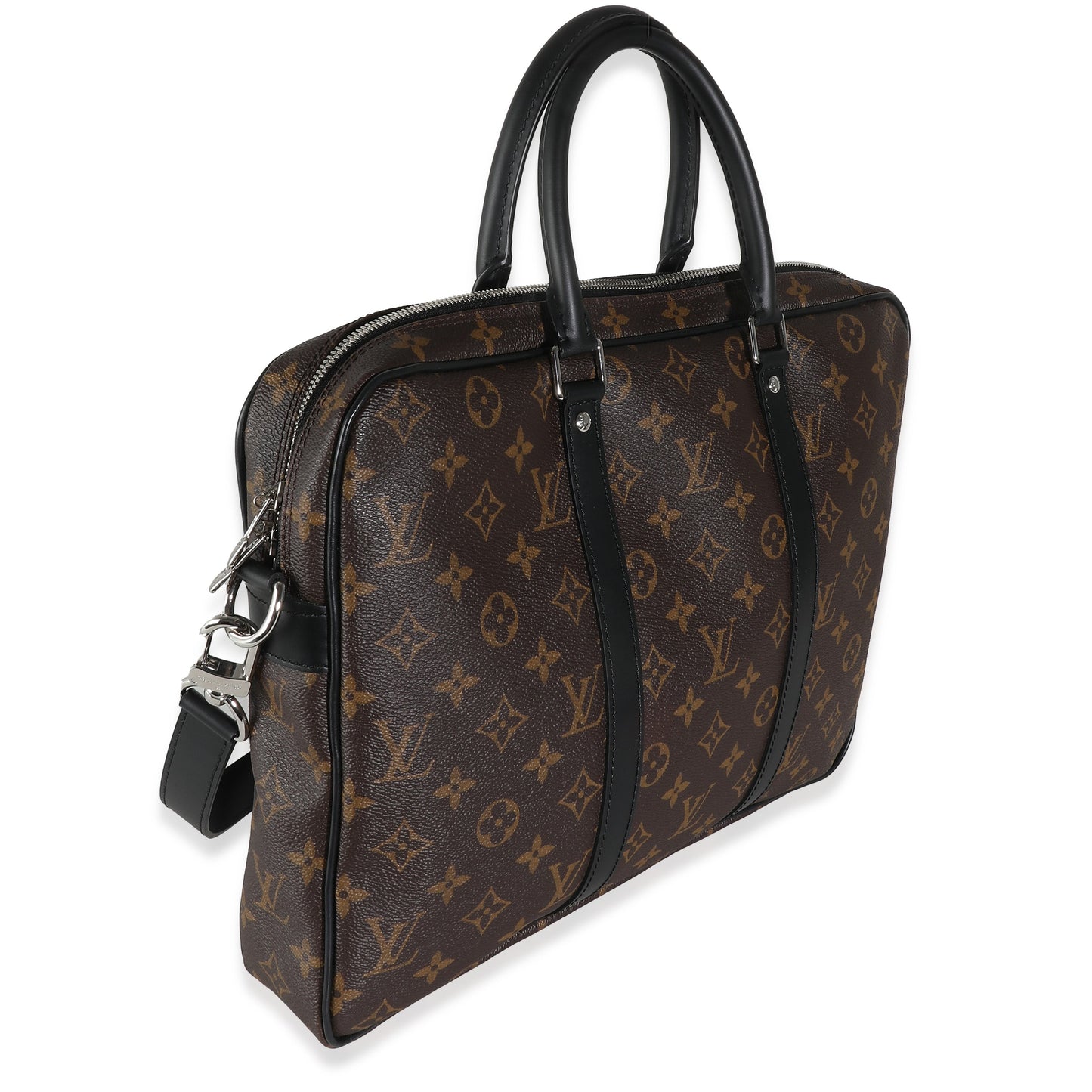 LOUIS VUITTON - Monogram Macassar Porte Documents Voyage PM