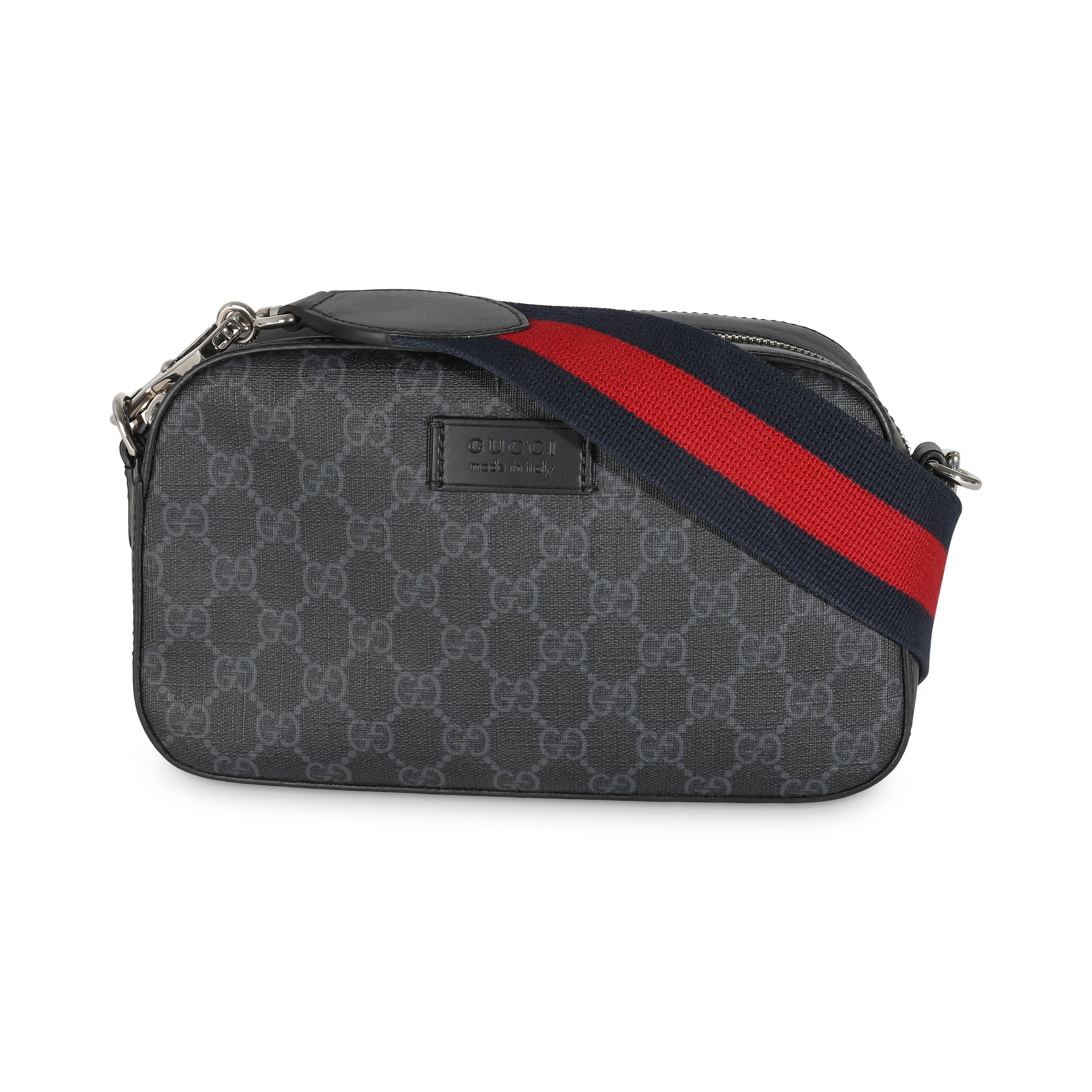 GUCCI - Bolso para cámara web con monograma GG Supreme en color negro