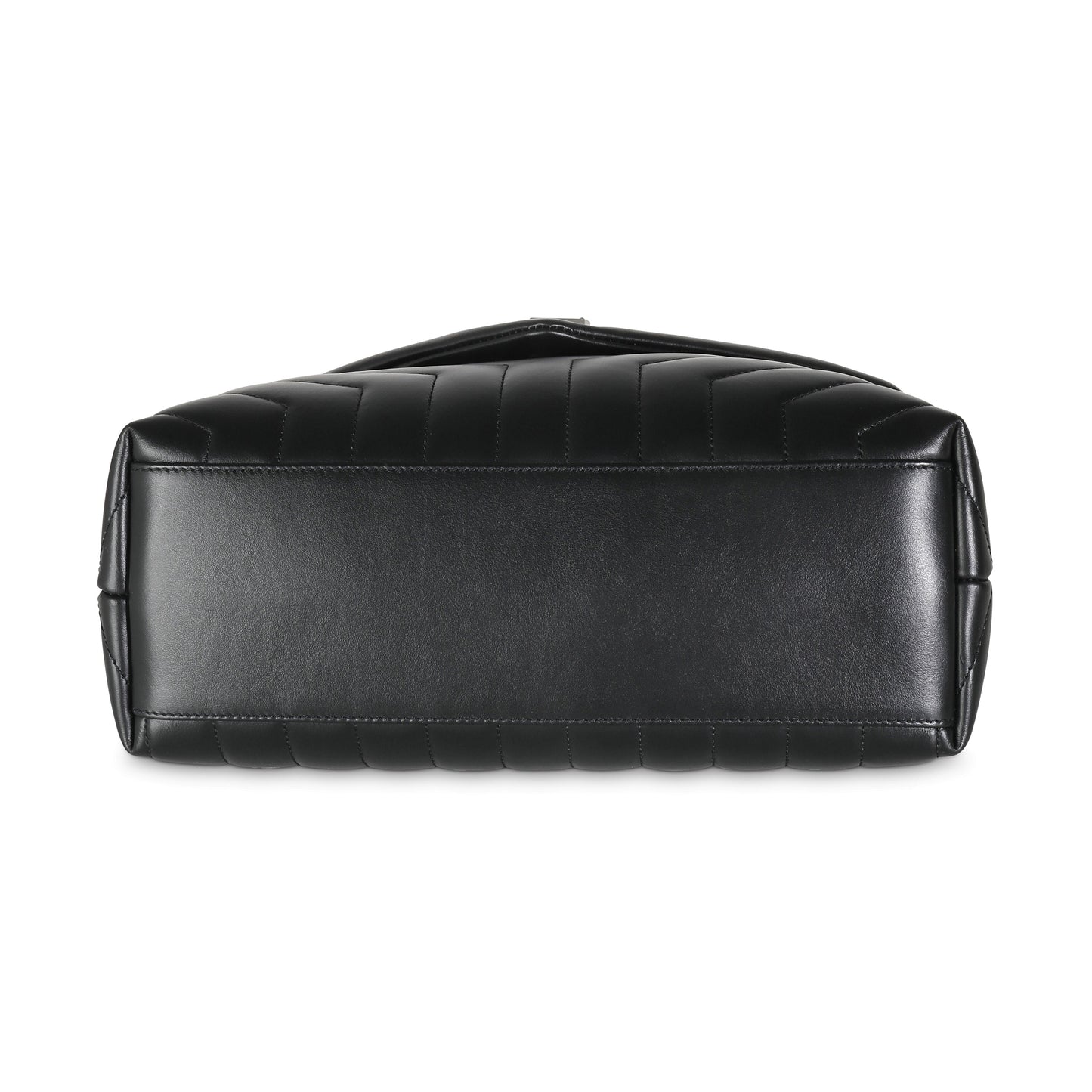 SAINT LAURENT - Black Matelassé Lambskin Medium Loulou