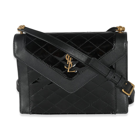 PRE-OWNED Black Patent Calfskin Mini Gaby Satchel