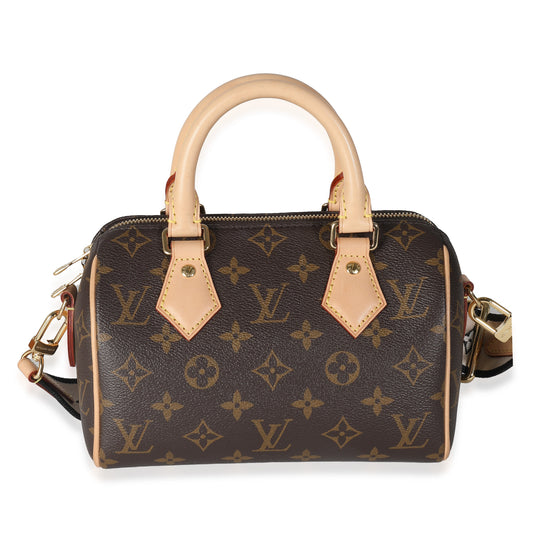 PRE-OWNED LV Black Monogram Canvas Speedy Bandouliere 20