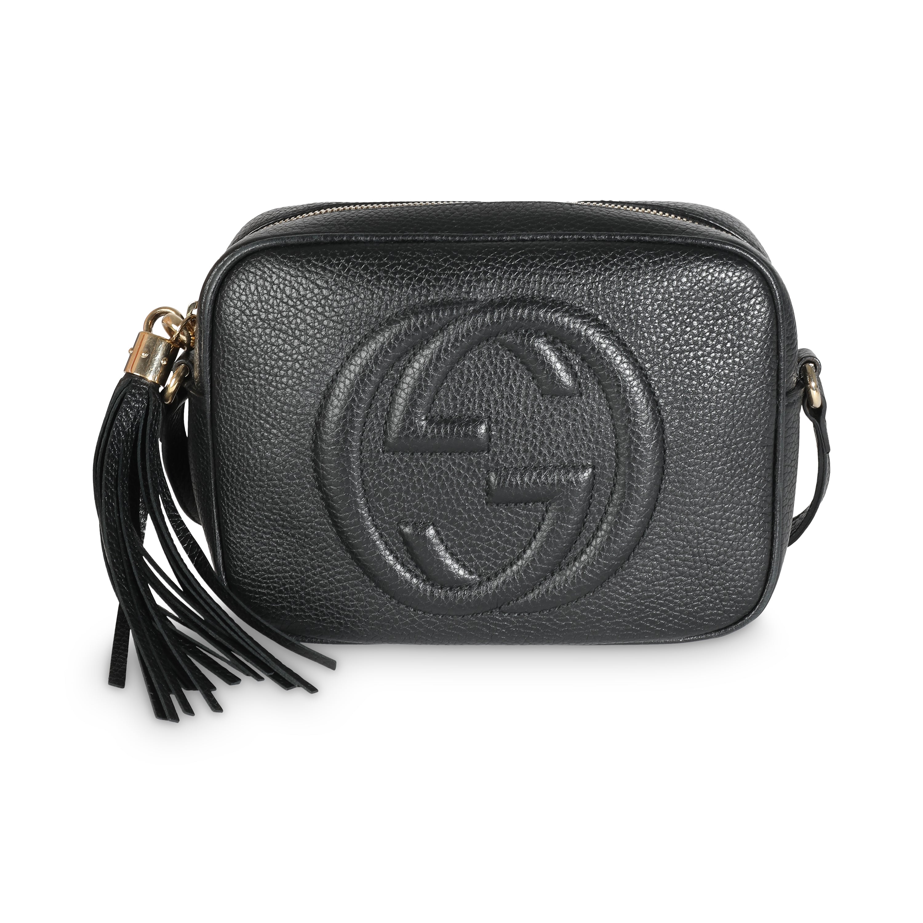 GUCCI - Bolso bandolera Soho Disco de piel de becerro granulada negra