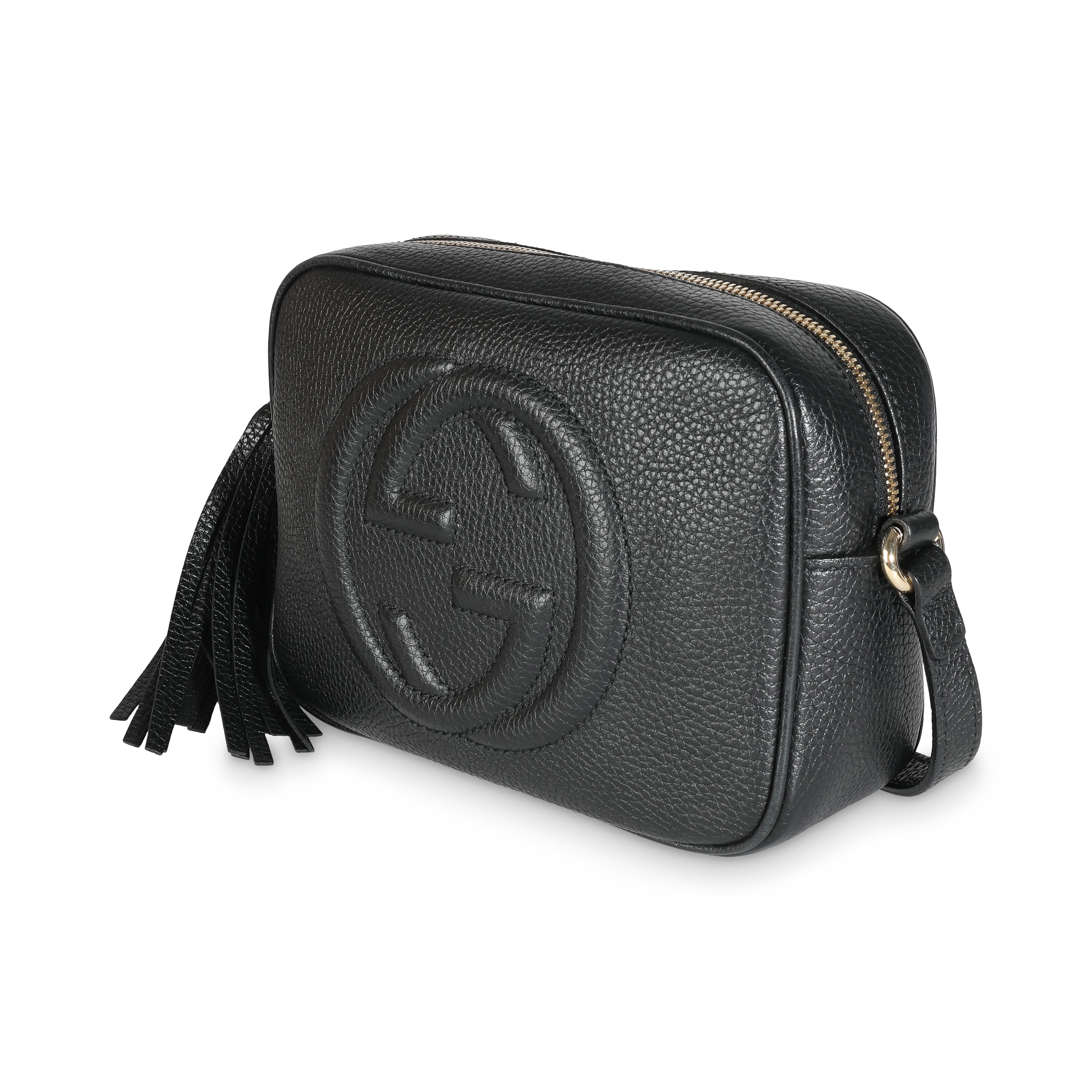 GUCCI - Bolso bandolera Soho Disco de piel de becerro granulada negra