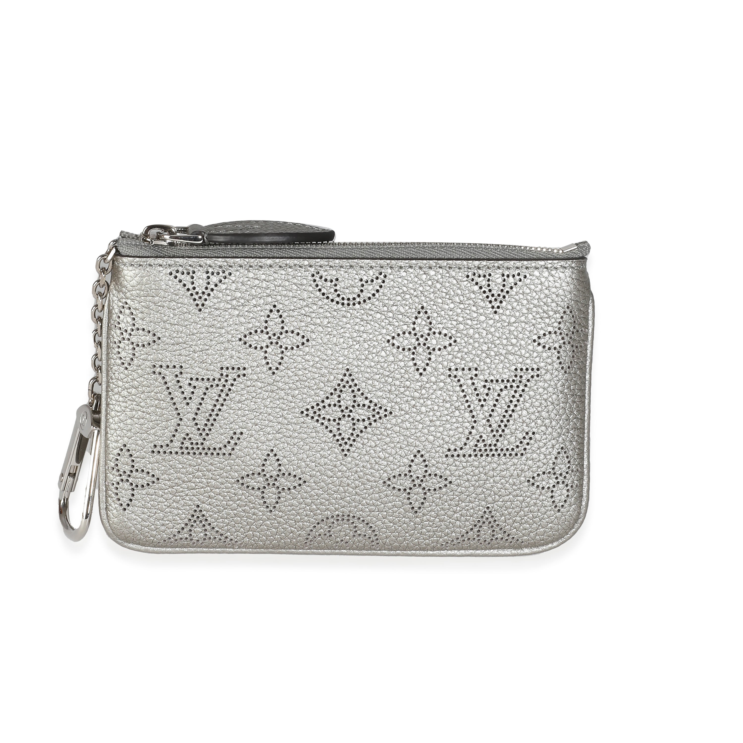 Estuche para llaves Mahina con monograma plateado USADO