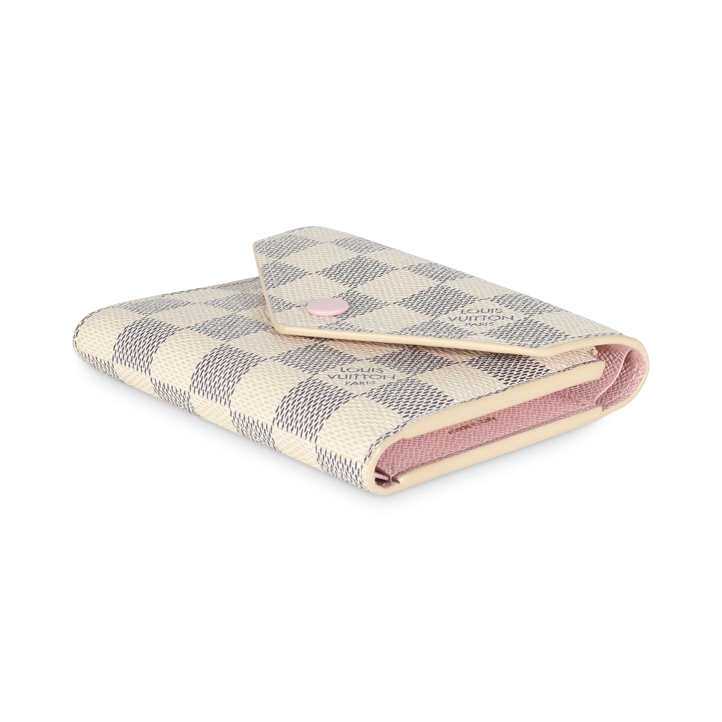 LOUIS VUITTON - Rose Ballerine Damier Azur Canvas Victorine Wallet