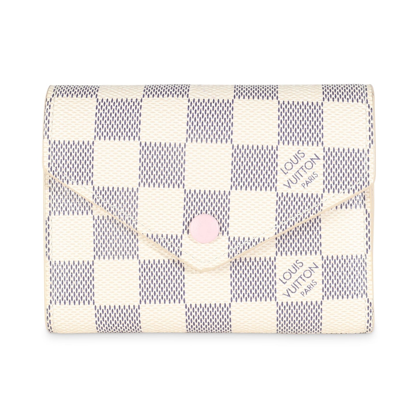 LOUIS VUITTON - Rose Ballerine Damier Azur Canvas Victorine Wallet