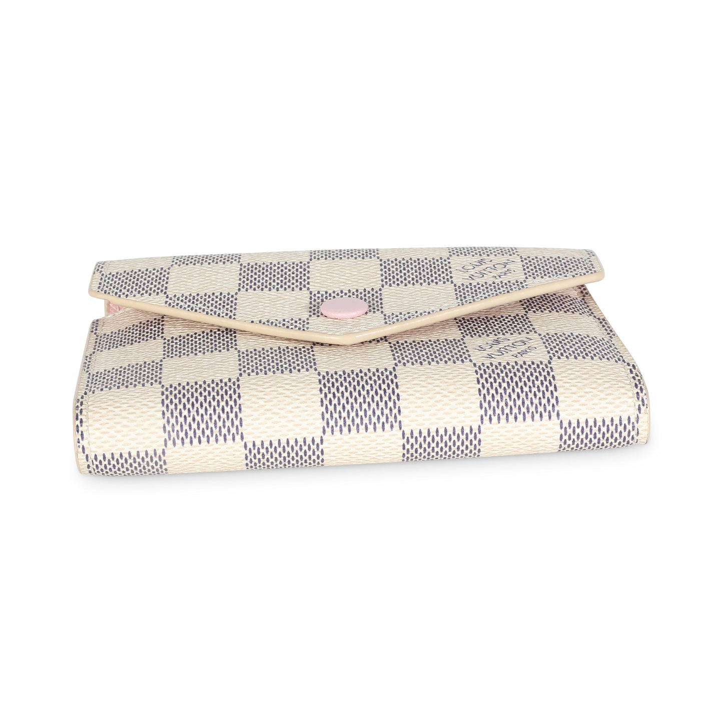 LOUIS VUITTON - Rose Ballerine Damier Azur Canvas Victorine Wallet