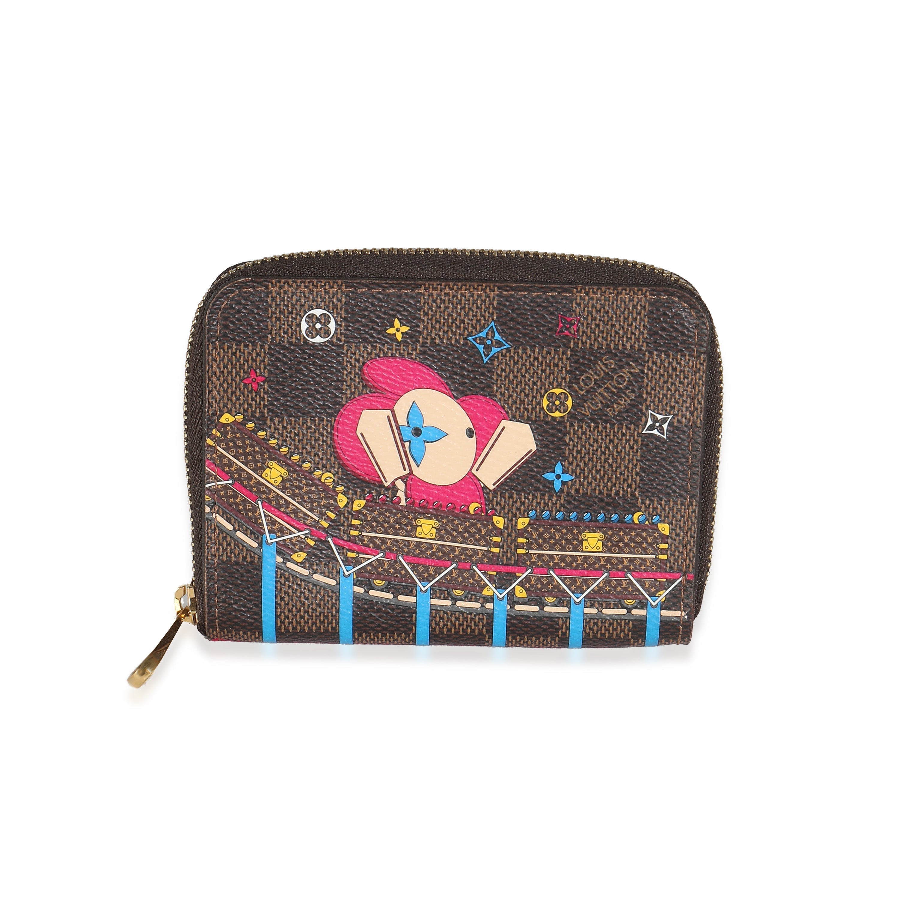 LOUIS VUITTON - Damier Ebene Canvas Vivienne Zippy Coin Purse