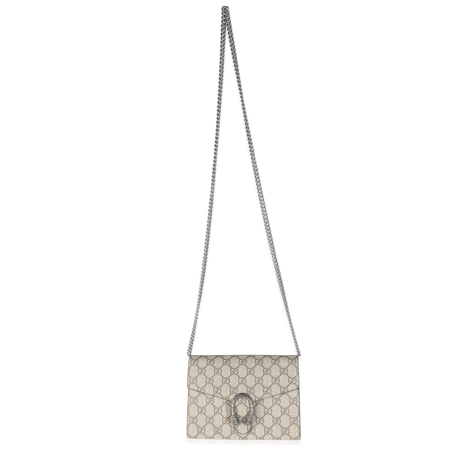 GUCCI - Cartera con cadena Dionysus de lona GG Supreme en color beige