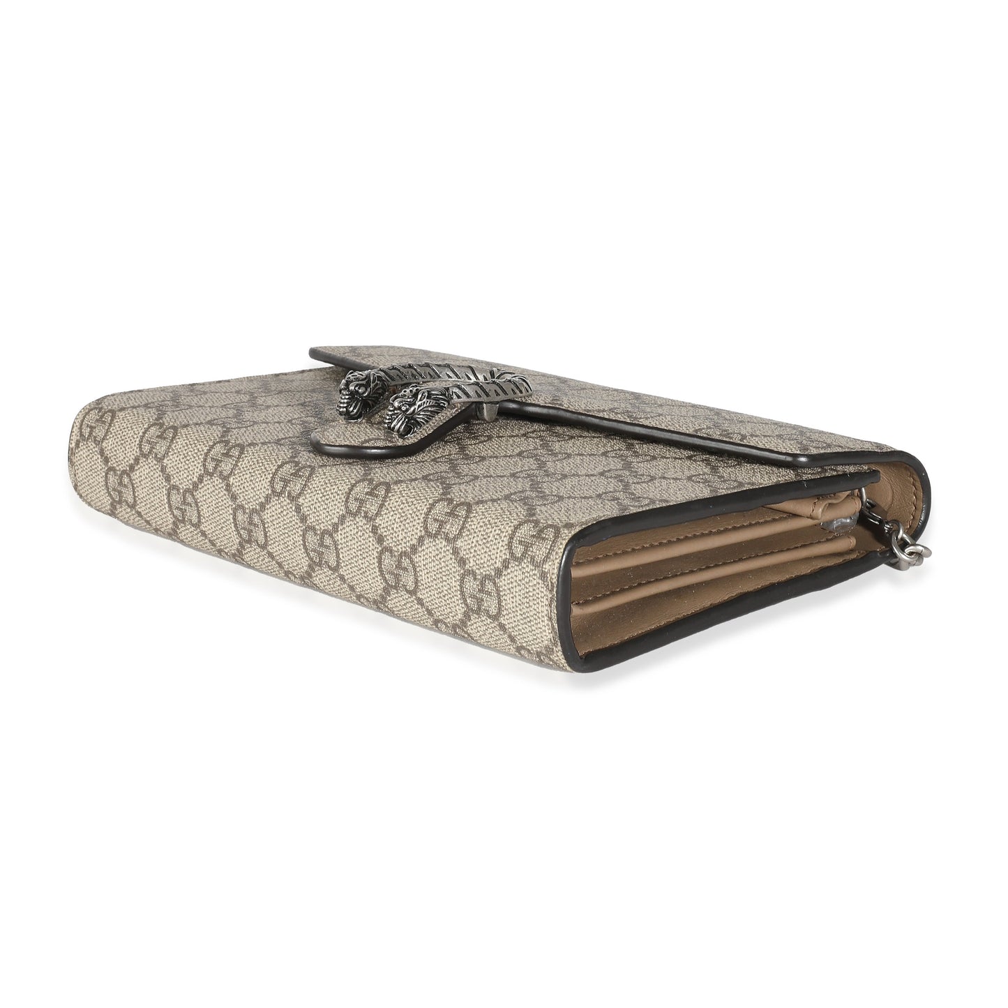 GUCCI - Cartera con cadena Dionysus de lona GG Supreme en color beige