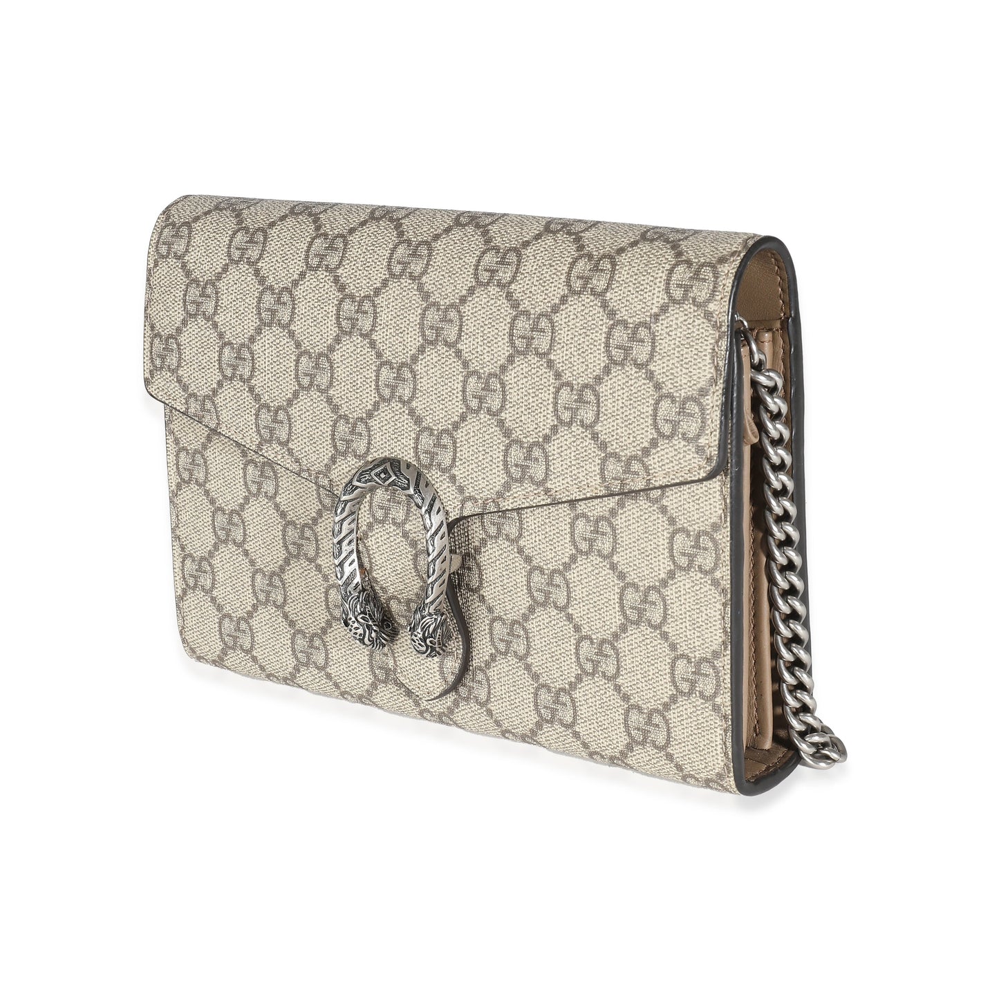 GUCCI - Cartera con cadena Dionysus de lona GG Supreme en color beige