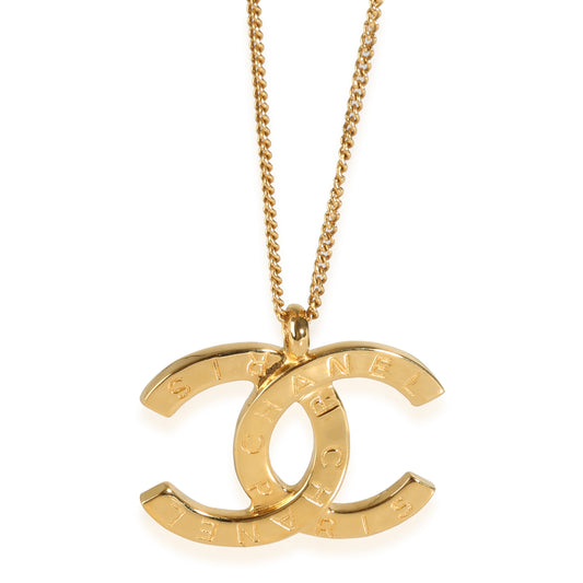 PRE-OWNED 2021 CC Pendant Yellow Gold Plated