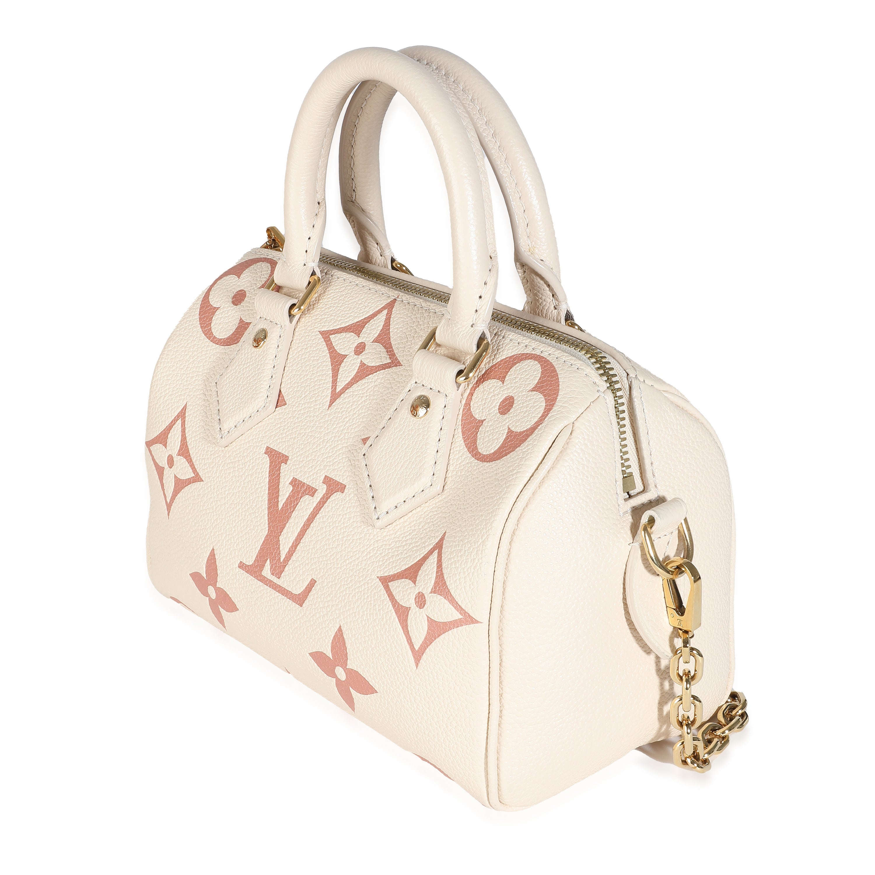 PRE-OWNED Creme Rose Trianon Empreinte Monogram Giant Speedy Bandouliere 20