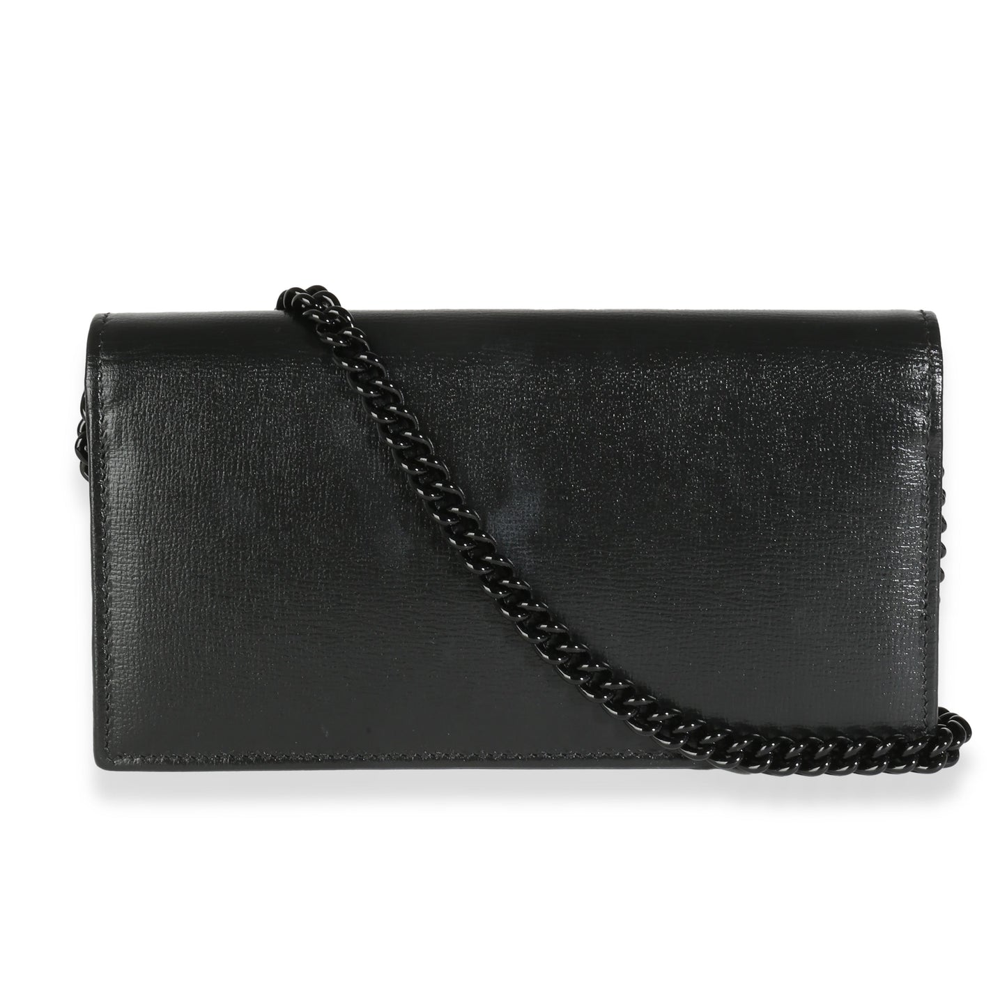 GUCCI - Black Calfskin Horsebit 1955 Chain Wallet