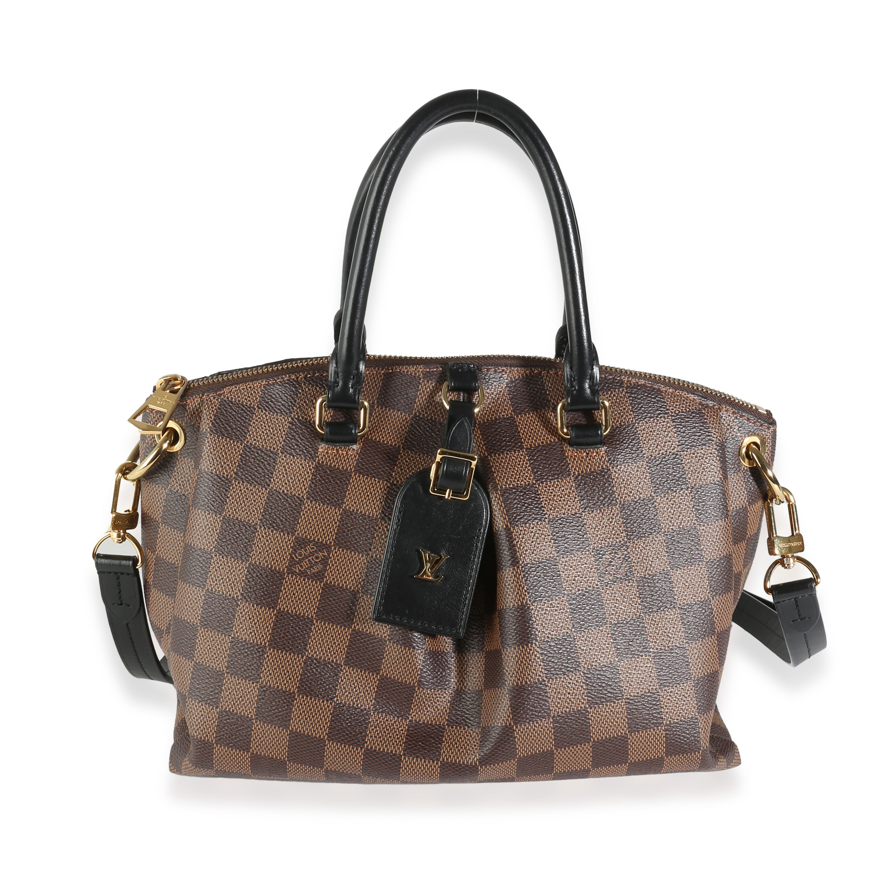 LOUIS VUITTON - Bolso bandolera Odeon Tote PM de lona Damier Ebene negro