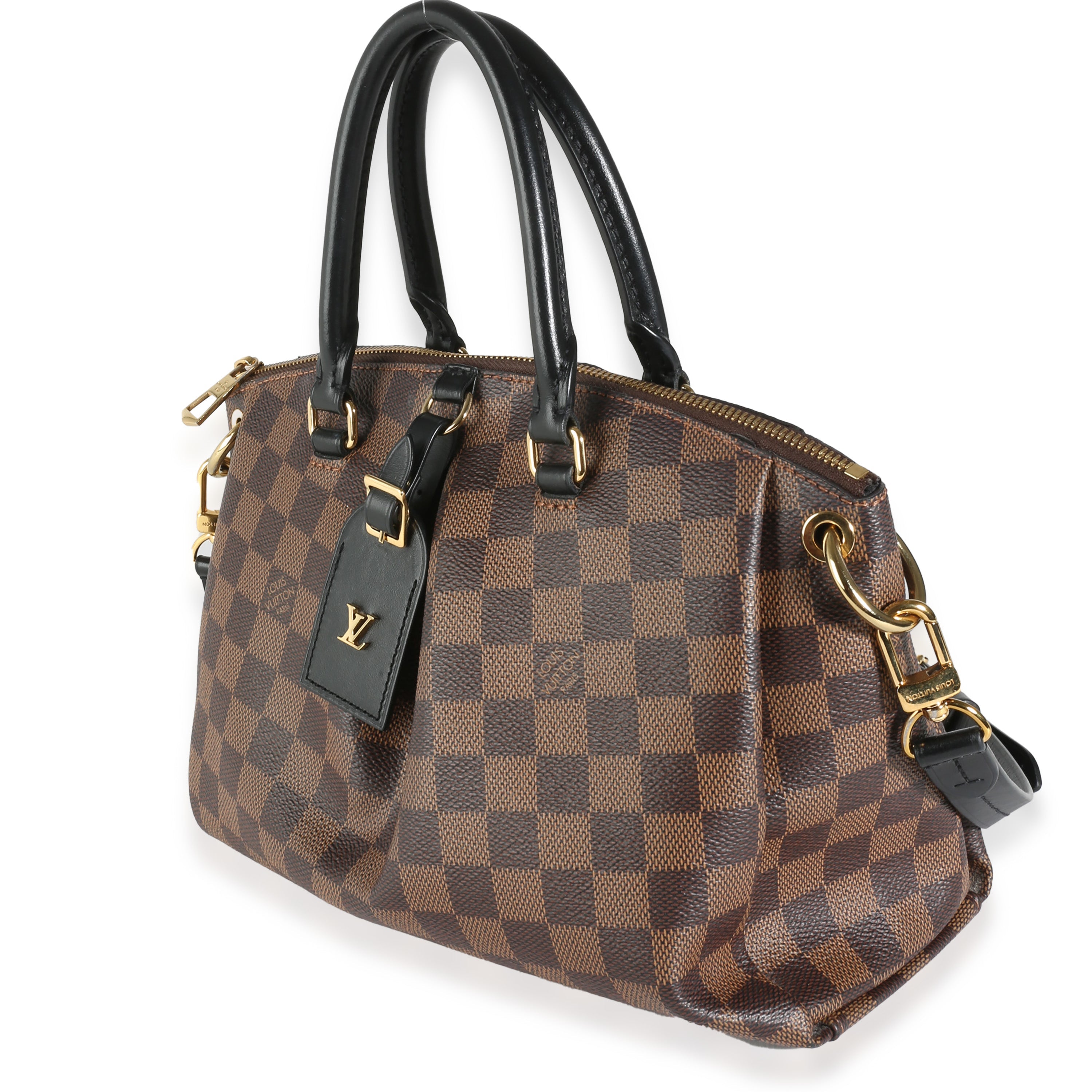 LOUIS VUITTON - Bolso bandolera Odeon Tote PM de lona Damier Ebene negro