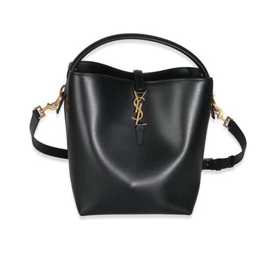 SAINT LAURENT - Black Smooth Leather Le 37 Bucket Bag