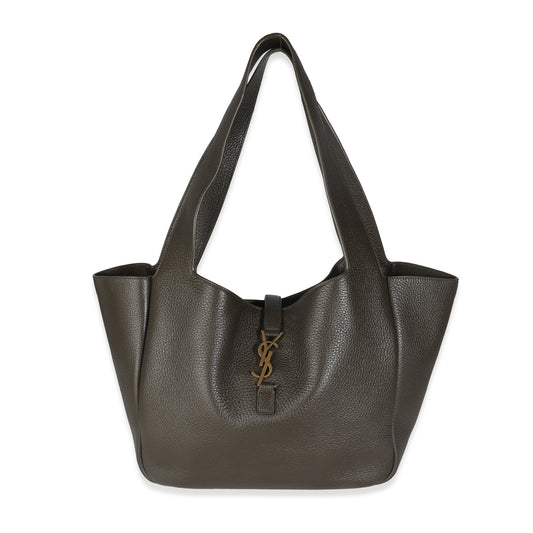 SAINT LAURENT - Grey Grained Goatskin Le 5 À 7 Bea Tote