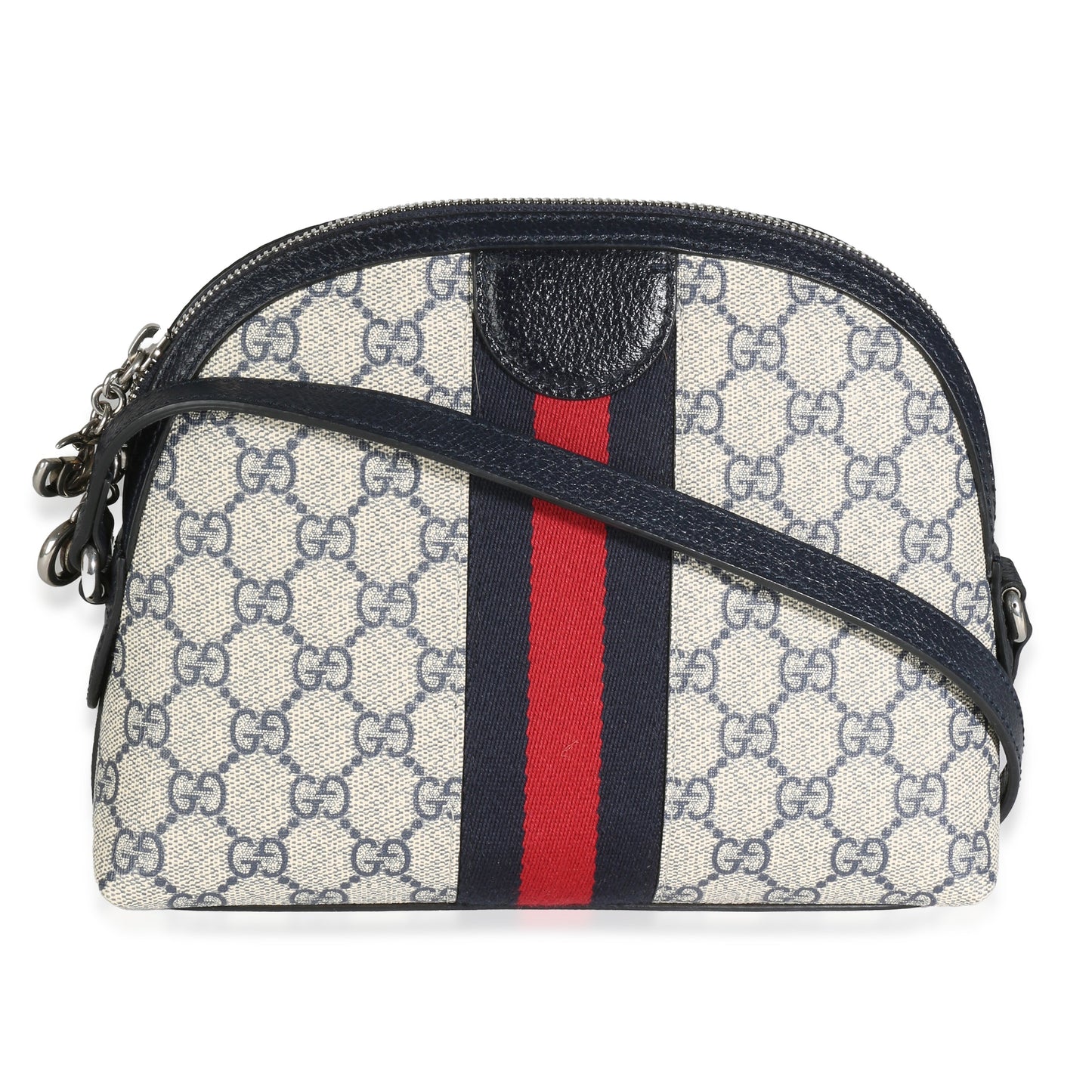 GUCCI - Navy GG Supreme Canvas Small Ophidia Shoulder Bag