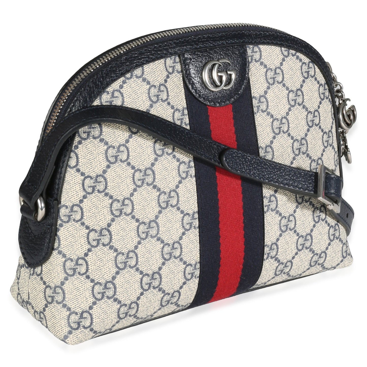 GUCCI - Navy GG Supreme Canvas Small Ophidia Shoulder Bag