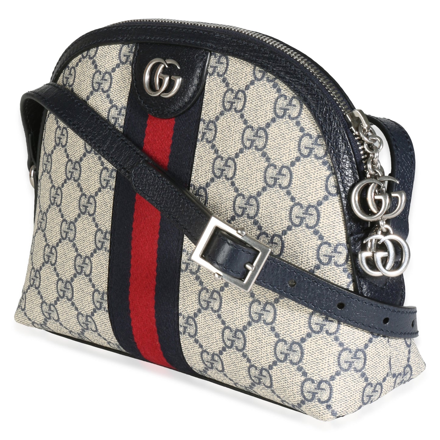 GUCCI - Navy GG Supreme Canvas Small Ophidia Shoulder Bag