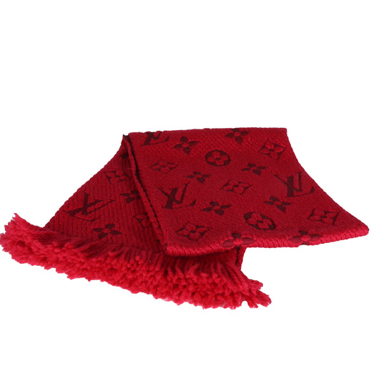 LOUIS VUITTON - Rubis Wool Silk Monogram Logomania Scarf