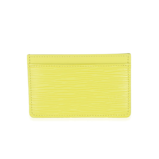 PRE-OWNED LV Citron Epi Card Case