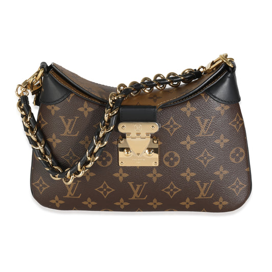 PRE-OWNED LV Black Reverse Monogram Canvas Twinny