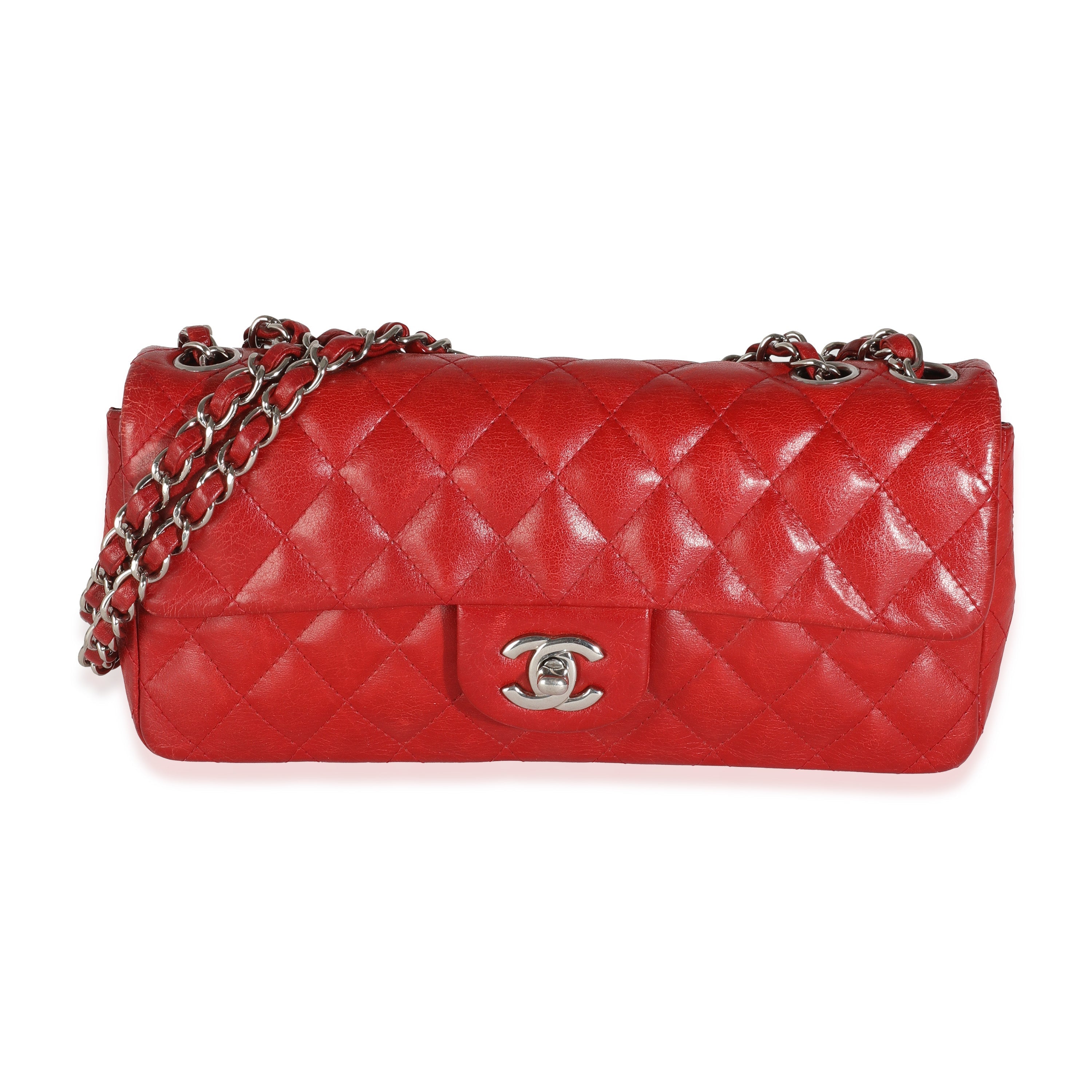 Bolso East West de piel de becerro acolchada roja CC de segunda mano