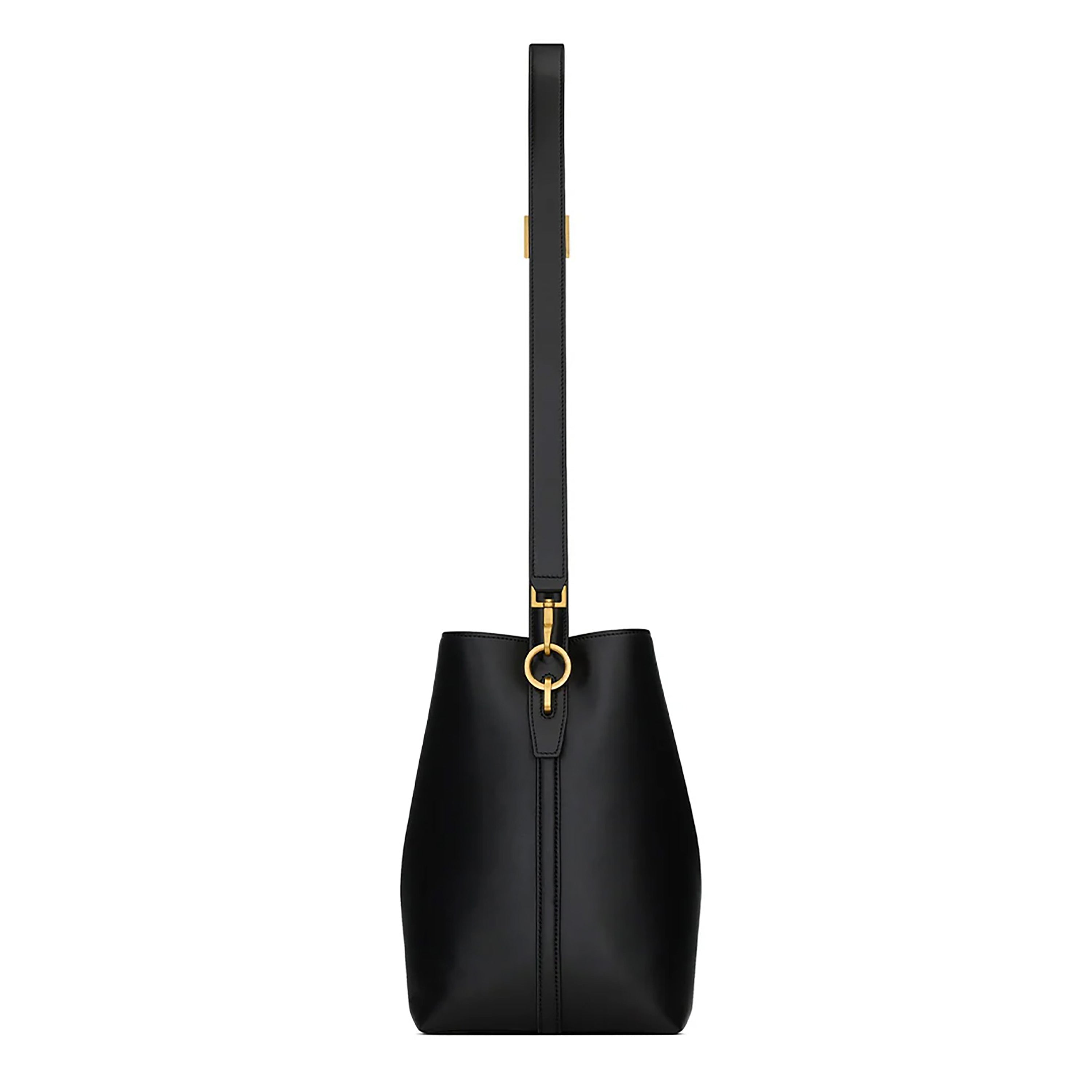 PRE-OWNED Black Smooth Calfskin Le 37 Bucket Bag