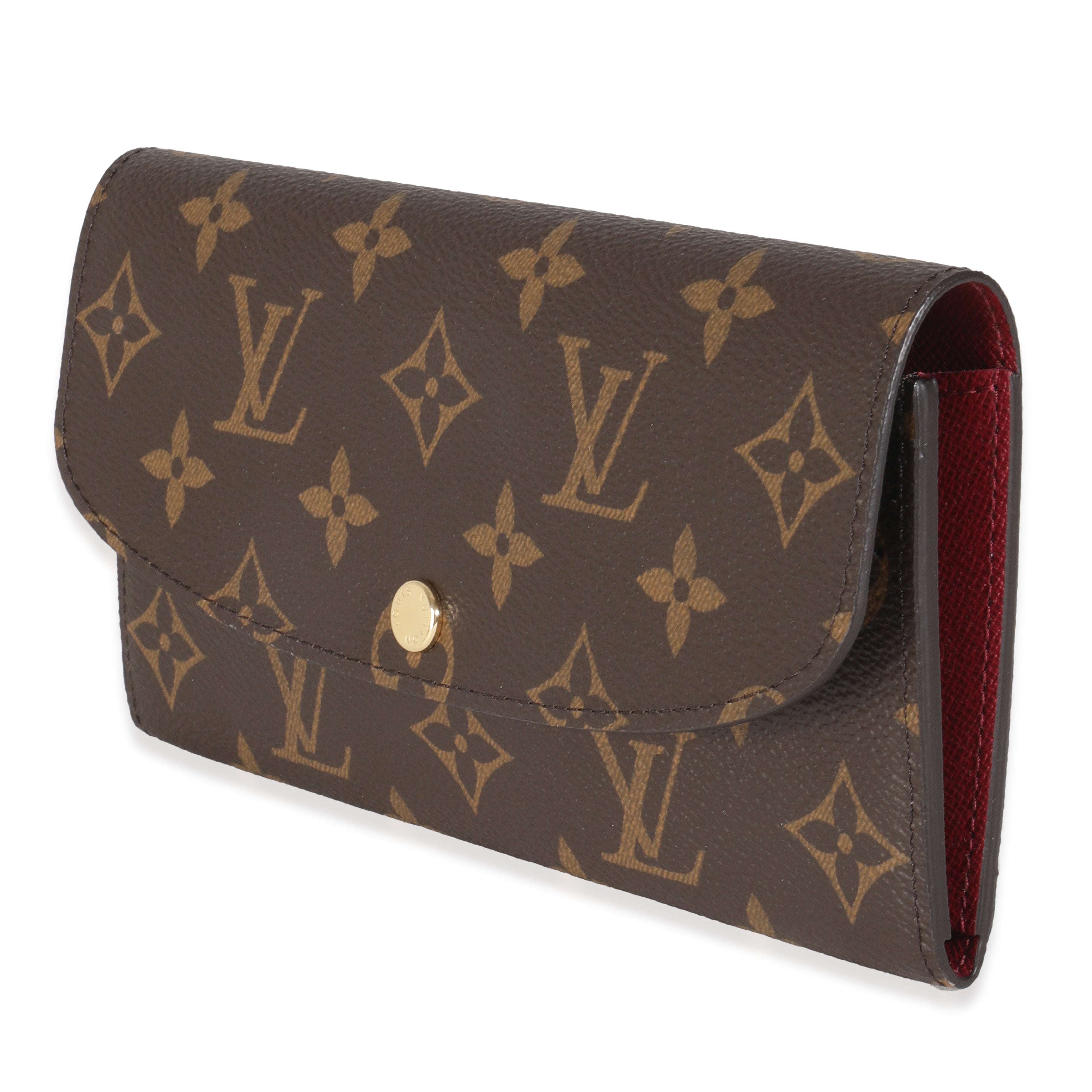 Cartera Emilie de lona con monograma fucsia LV PRE-OWEND