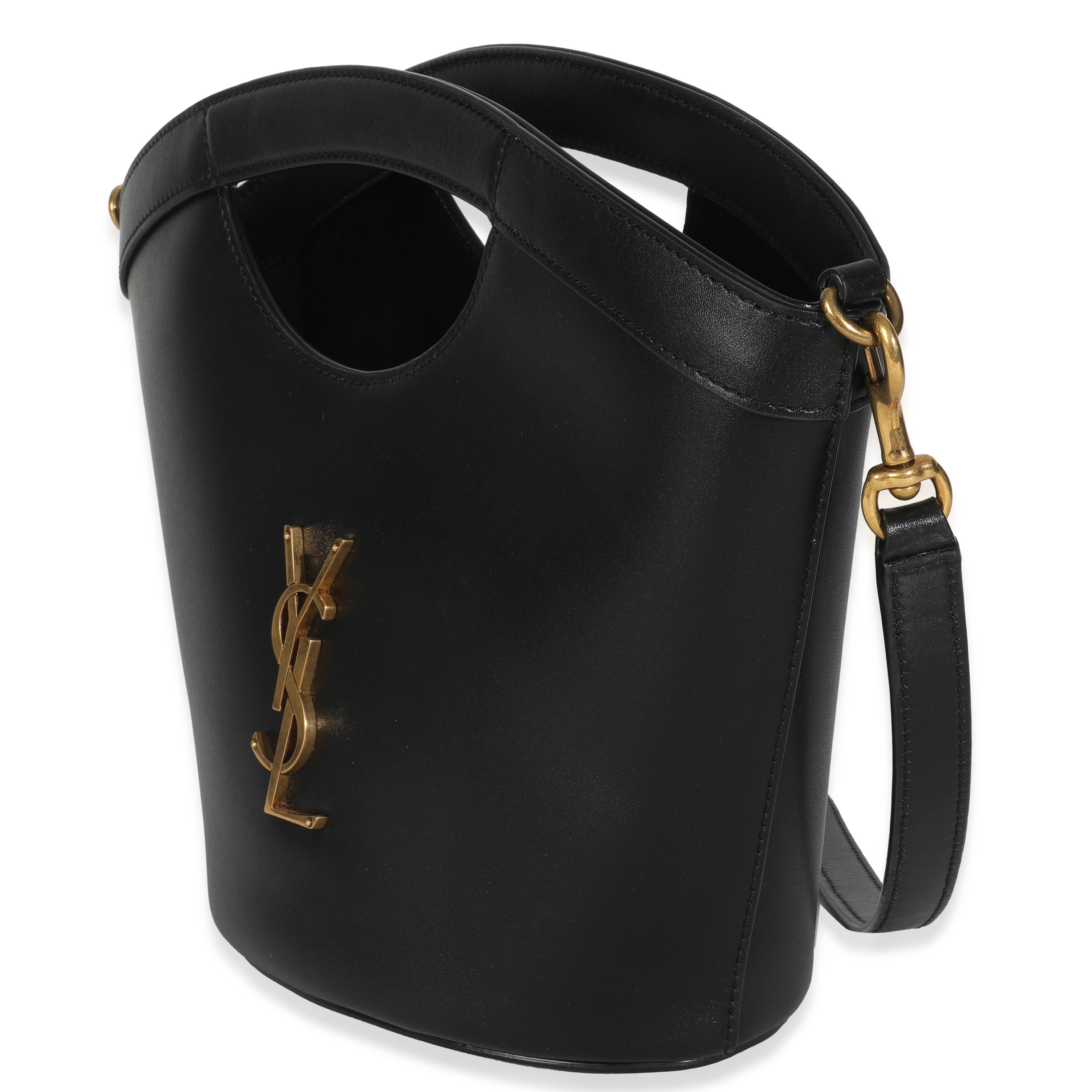 PRE-OWNED Black Smooth Leather Mini Celia Tote