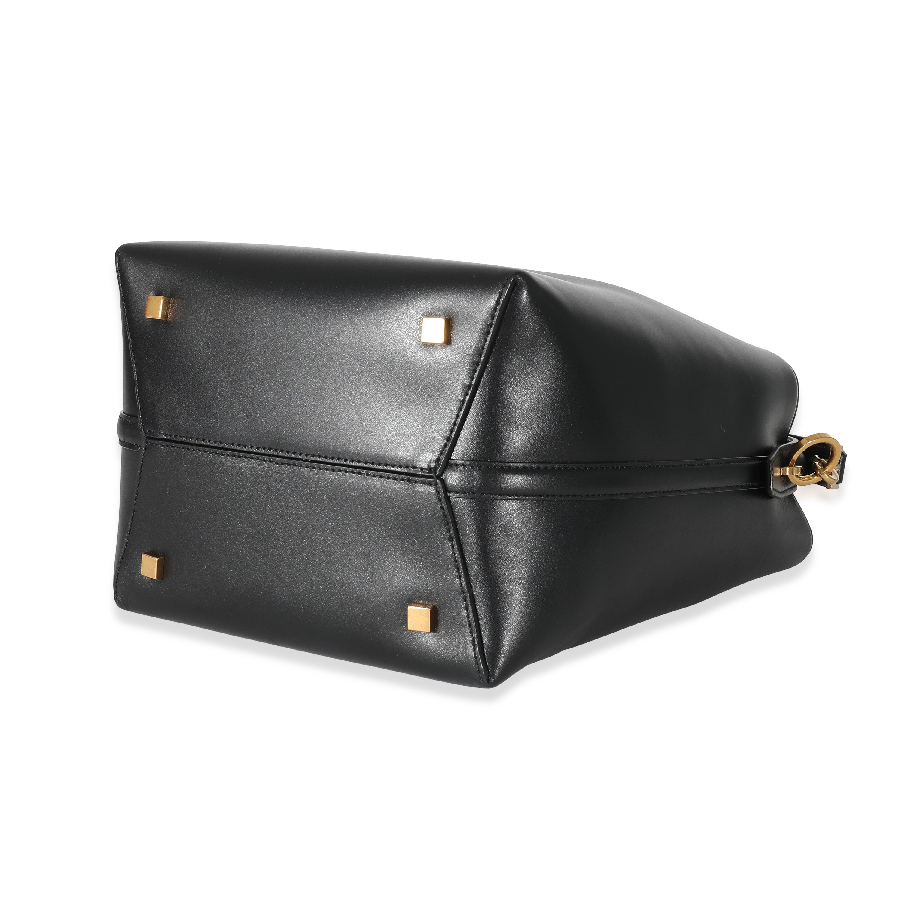 Saint Laurent Black Shiny Calfskin Small Le 37 Bucket Bag Handbag bv