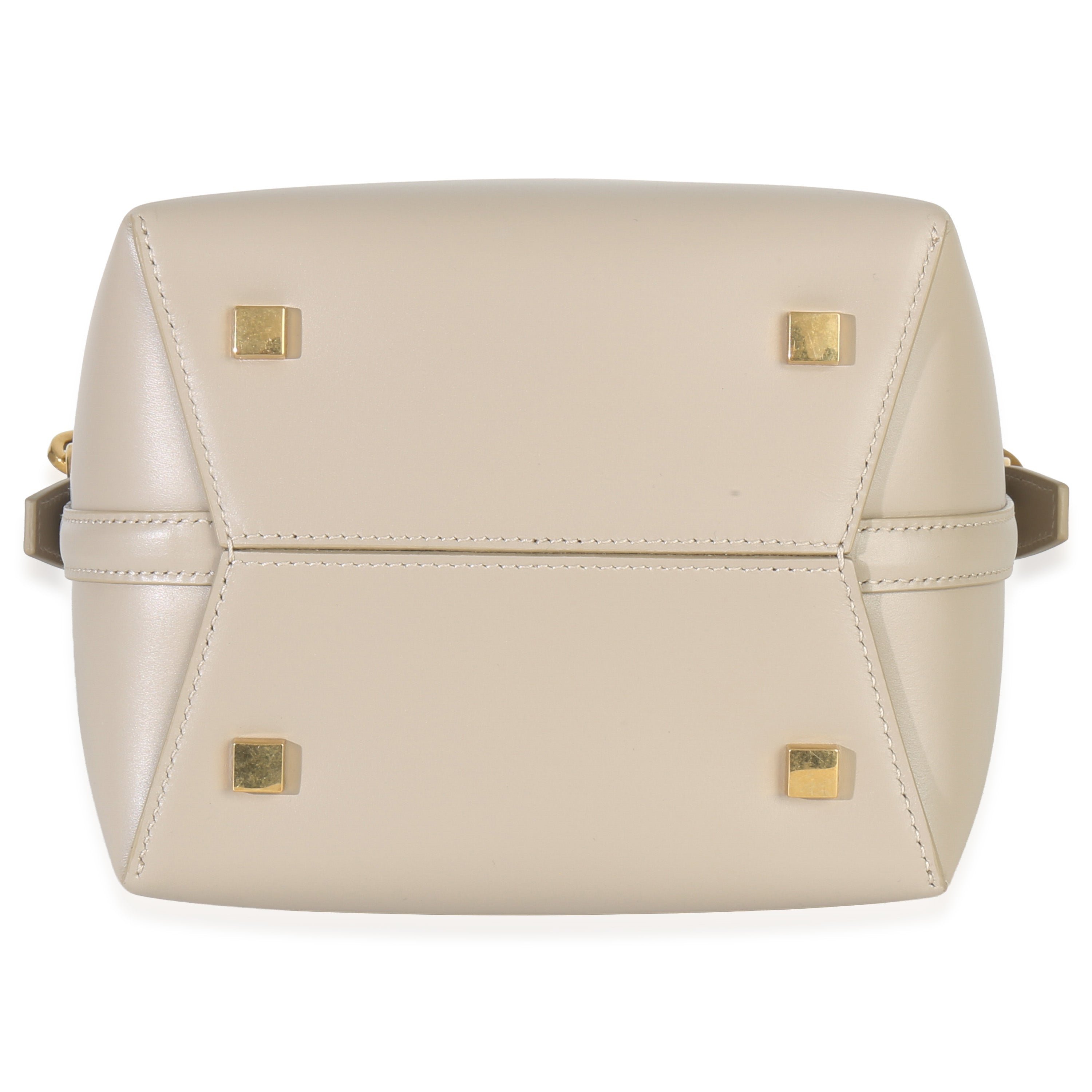 Saint Laurent Beige Calfskin Small Le 37 Bucket Bag Handbag stamp