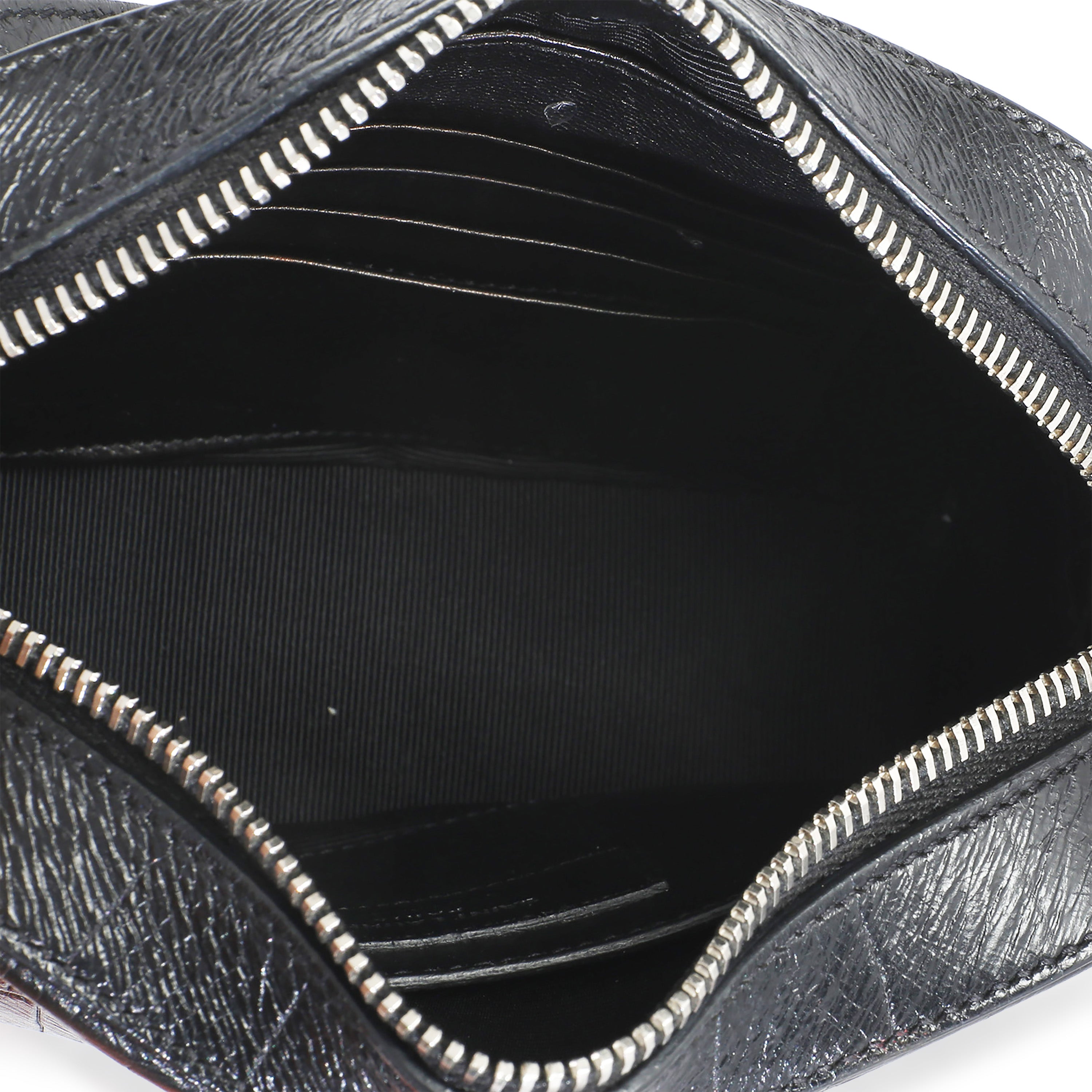 Saint Laurent Black Crocodile Embossed Calfskin Mini Camera Bag Handbag 9