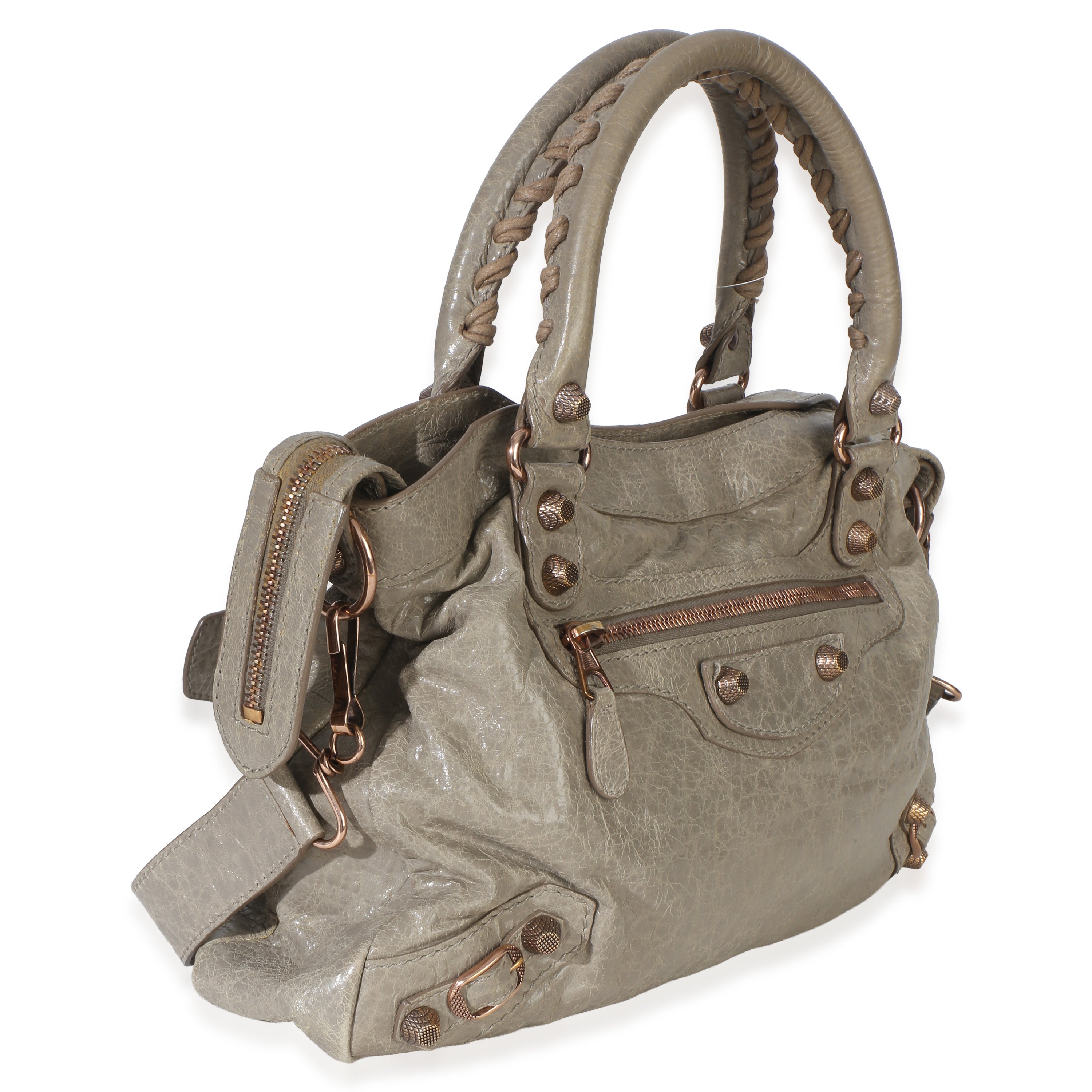 Balenciaga Light Grey Agneau Rose Gold Hardware Giant 12 Town Bag Handbag 3
