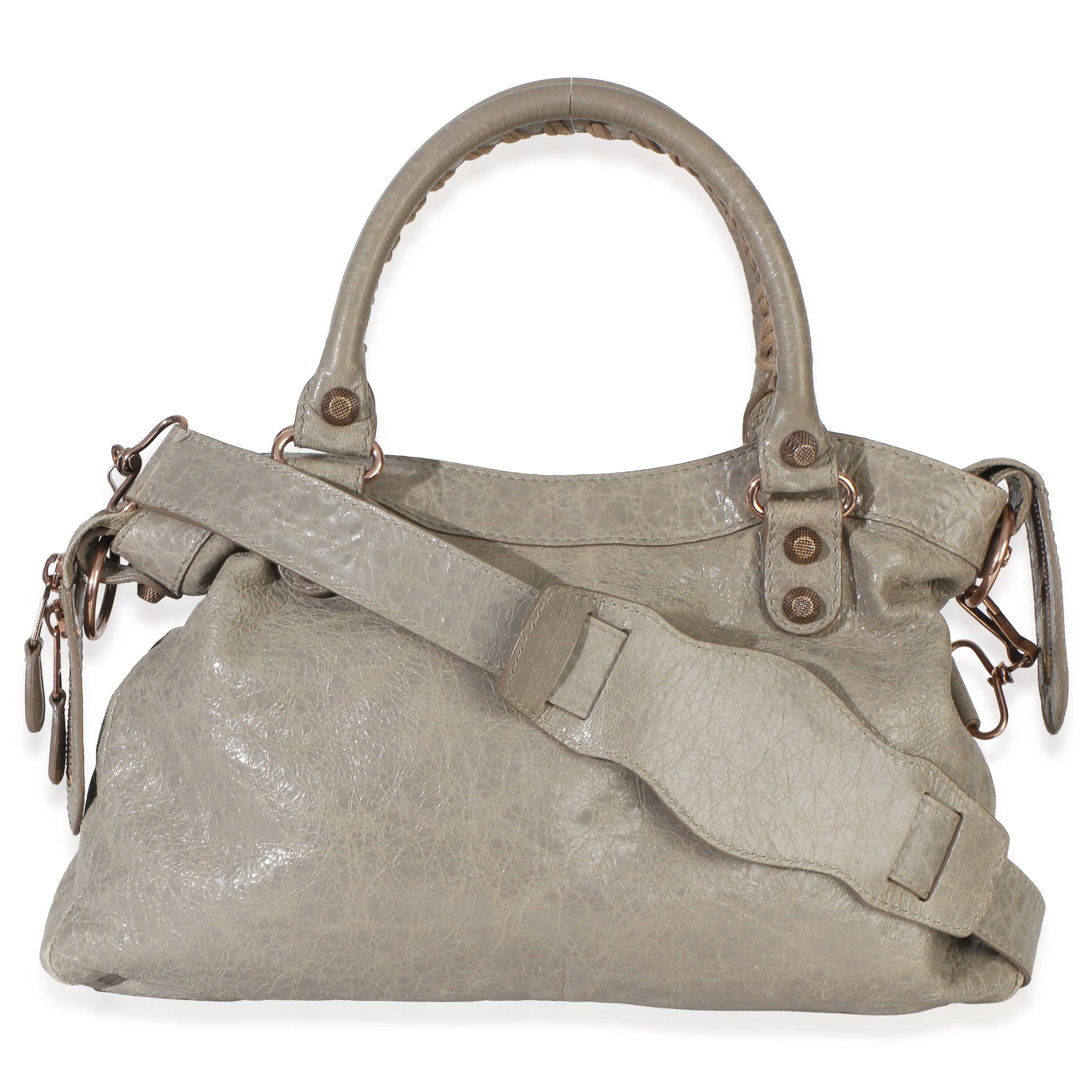 Balenciaga Light Grey Agneau Rose Gold Hardware Giant 12 Town Bag Handbag 4