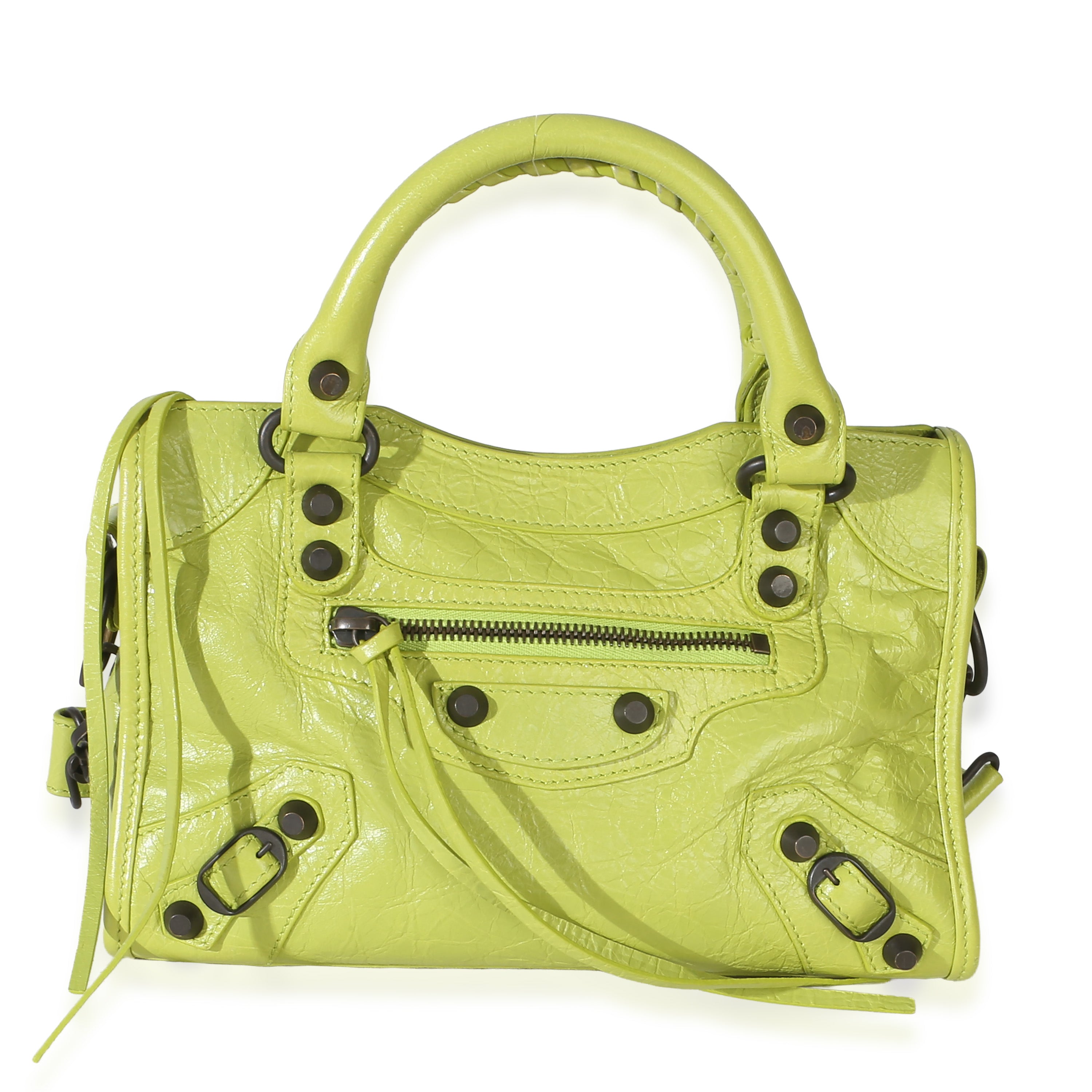 Balenciaga Pistache Agneau Arena Classic Hardware Mini Le City Bag Handbag id