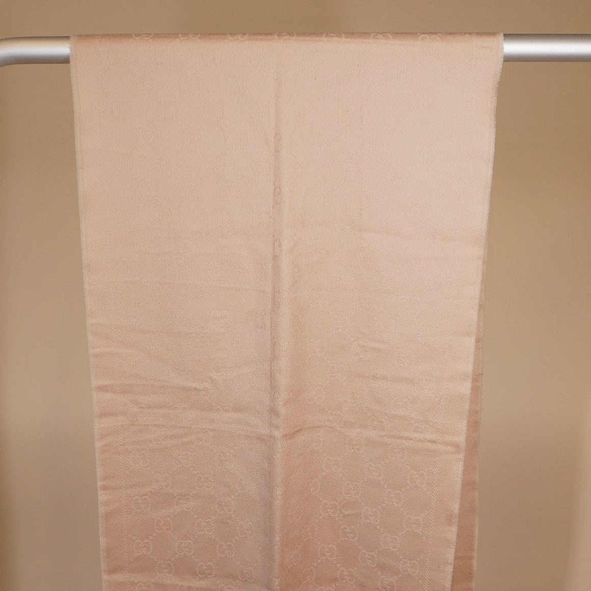 PRE-OWNED GG Light Pink Wool-Silk Scarf