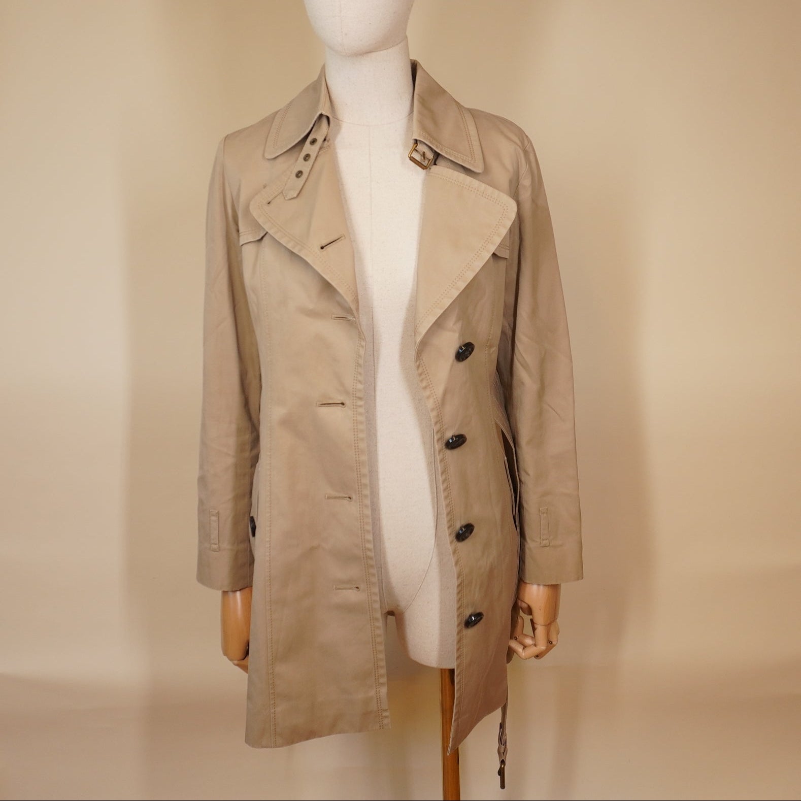 PRE-OWNED BURBERRY Trench Coat Beige Women's S