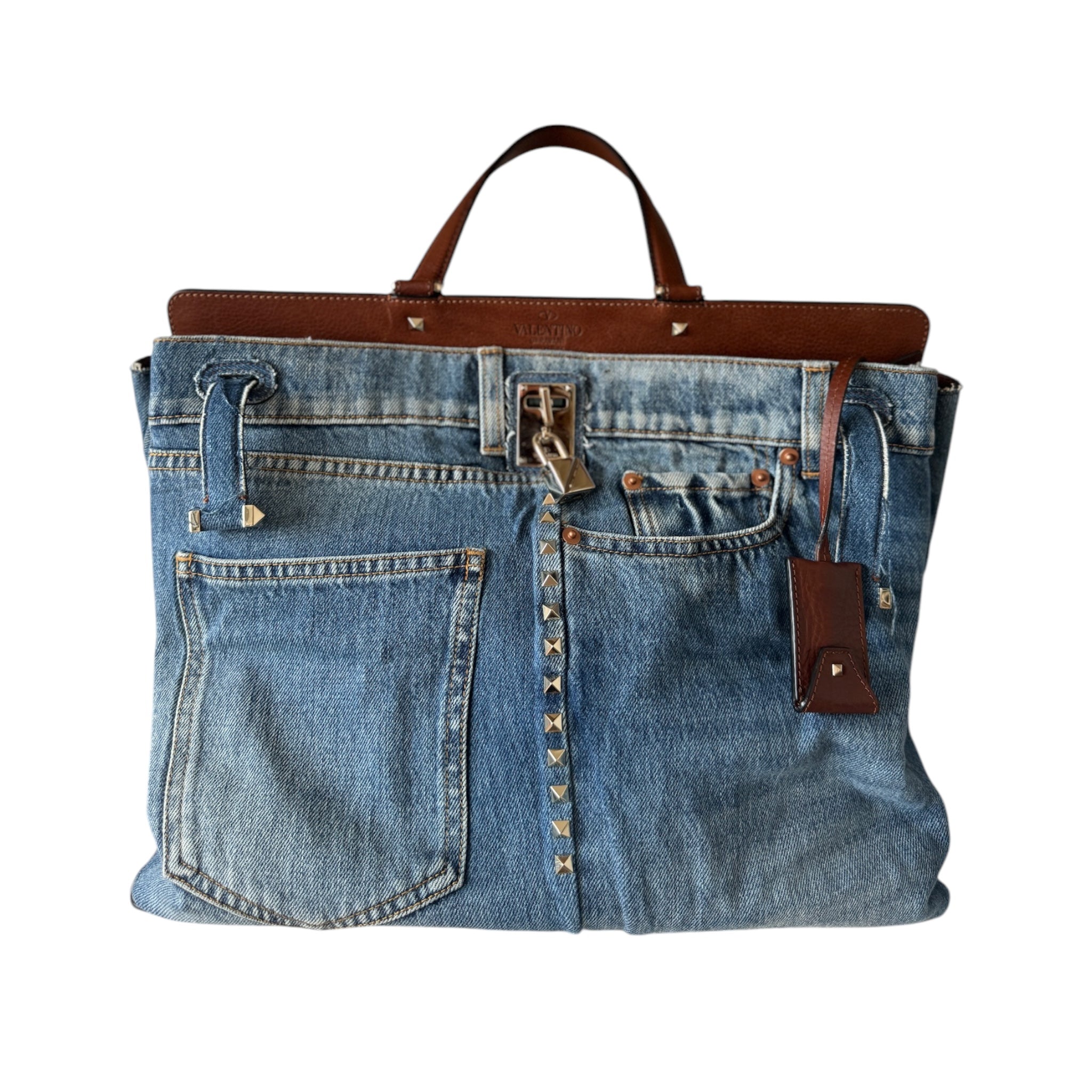 PRE-OWNED Denim Scout Joylock Maxi Tote Bag