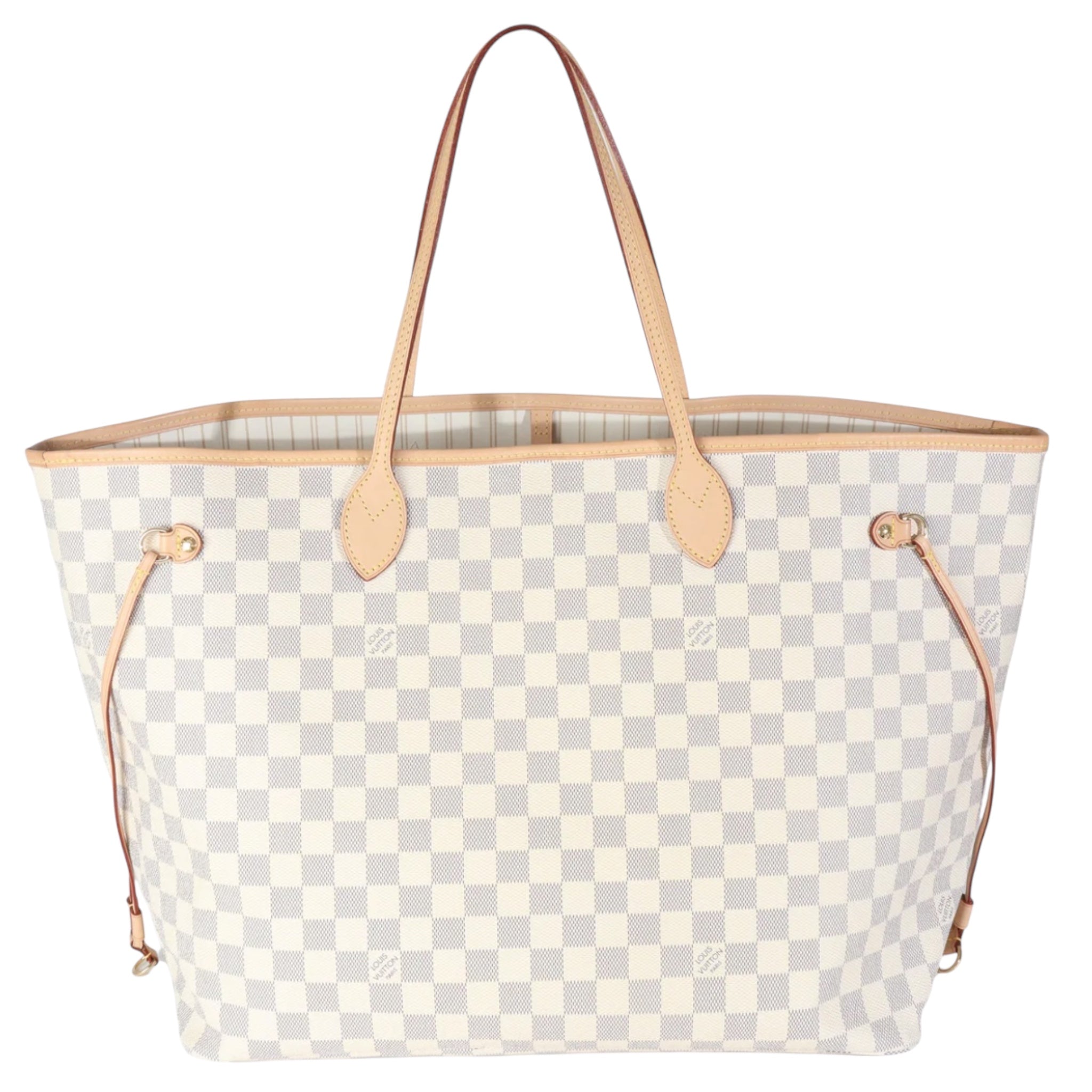 Bolso tote Neverfull GM de lona LV Damier Azur de segunda mano