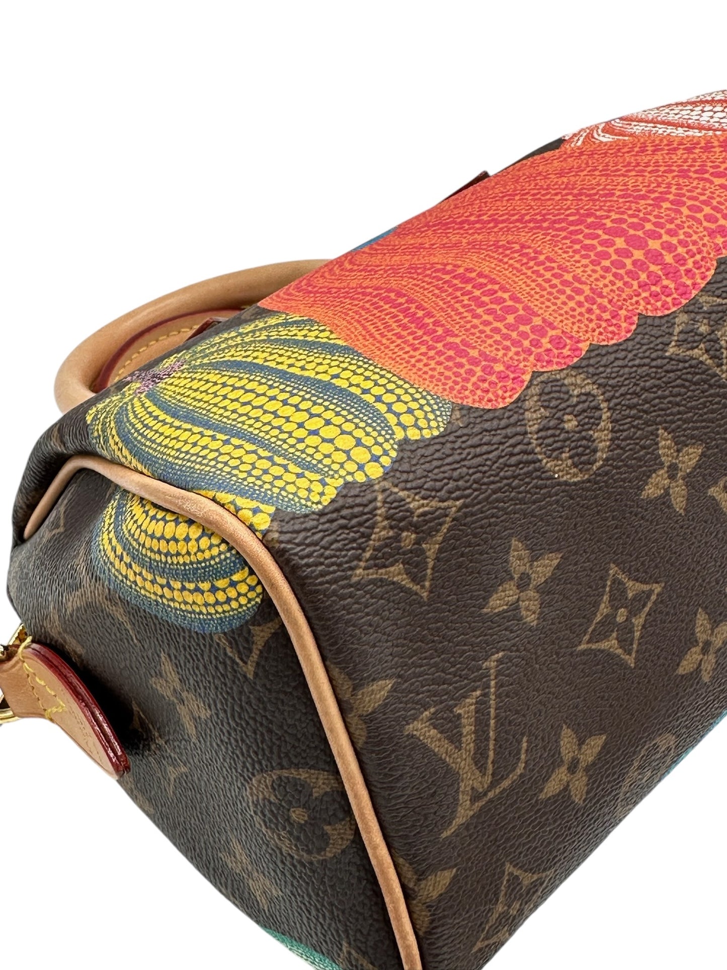 PRE-OWNED LV x YK Monogram Pumpkins Speedy Bandouliere 20 Crossbody Bag