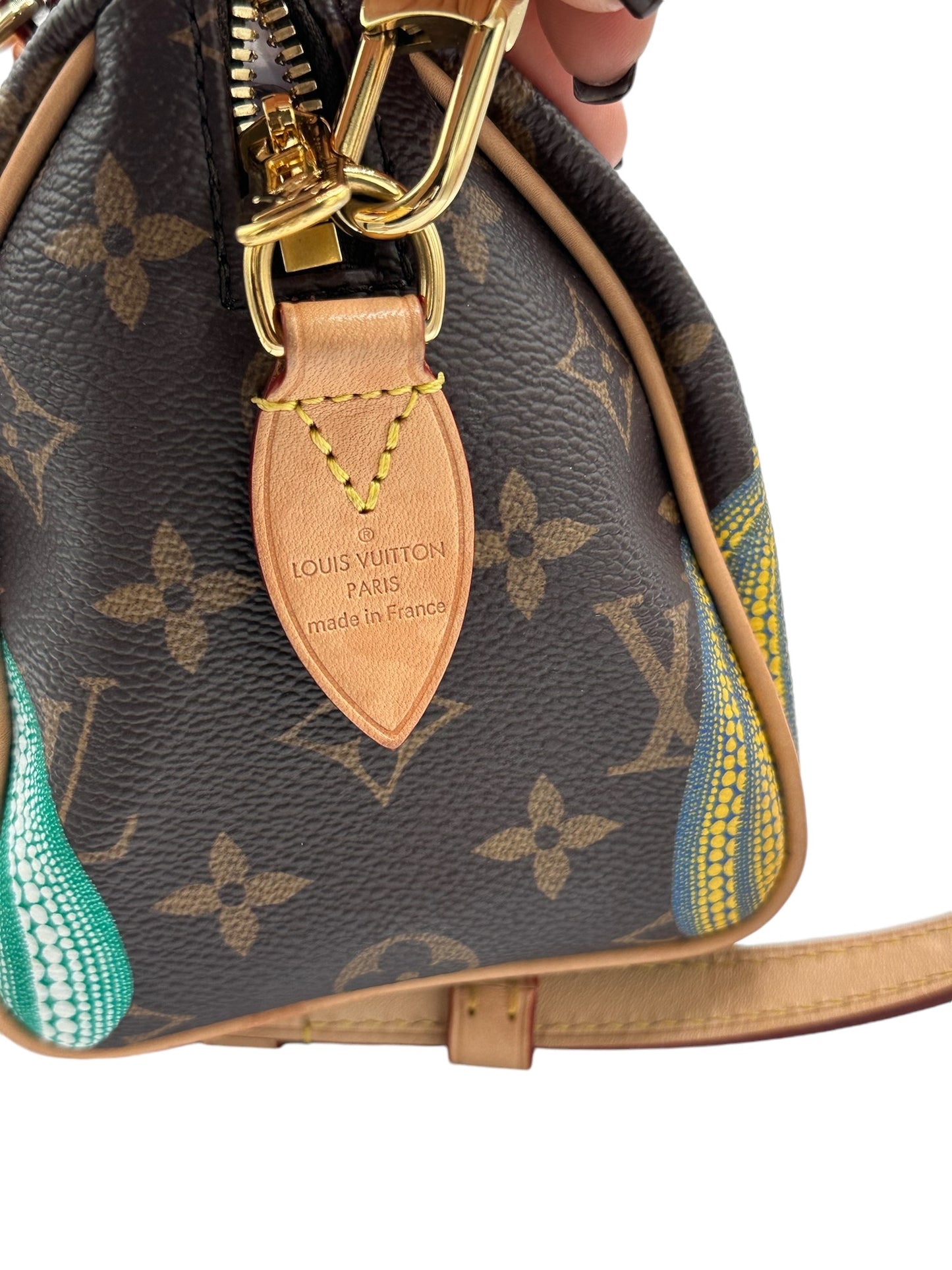 Bolso bandolera Speedy Bandouliere 20 con monograma de calabazas de LV x YK USADO