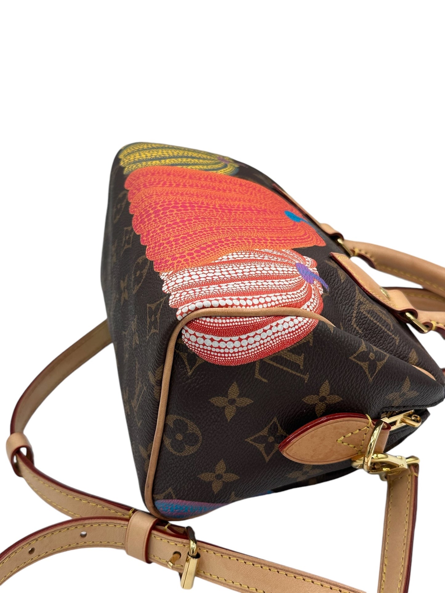 PRE-OWNED LV x YK Monogram Pumpkins Speedy Bandouliere 20 Crossbody Bag