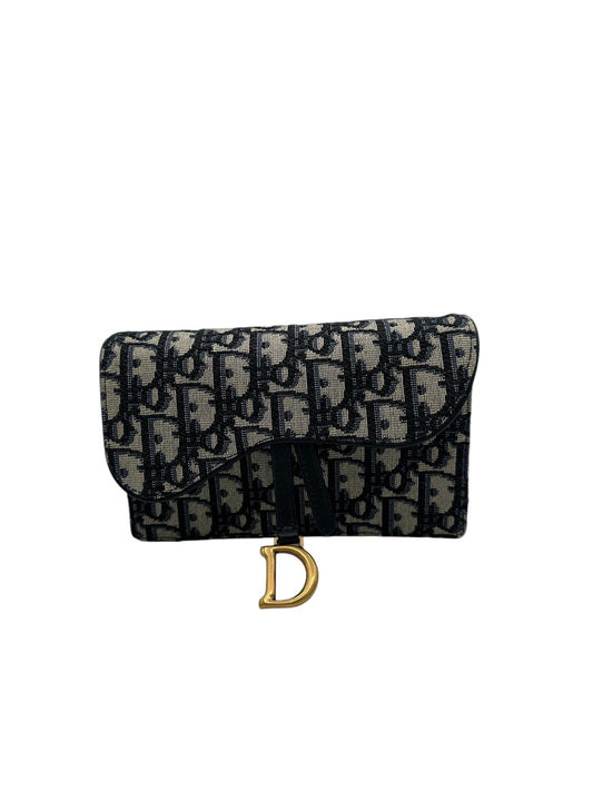 DIOR - Oblique Saddle Belt Bag Navy Blue