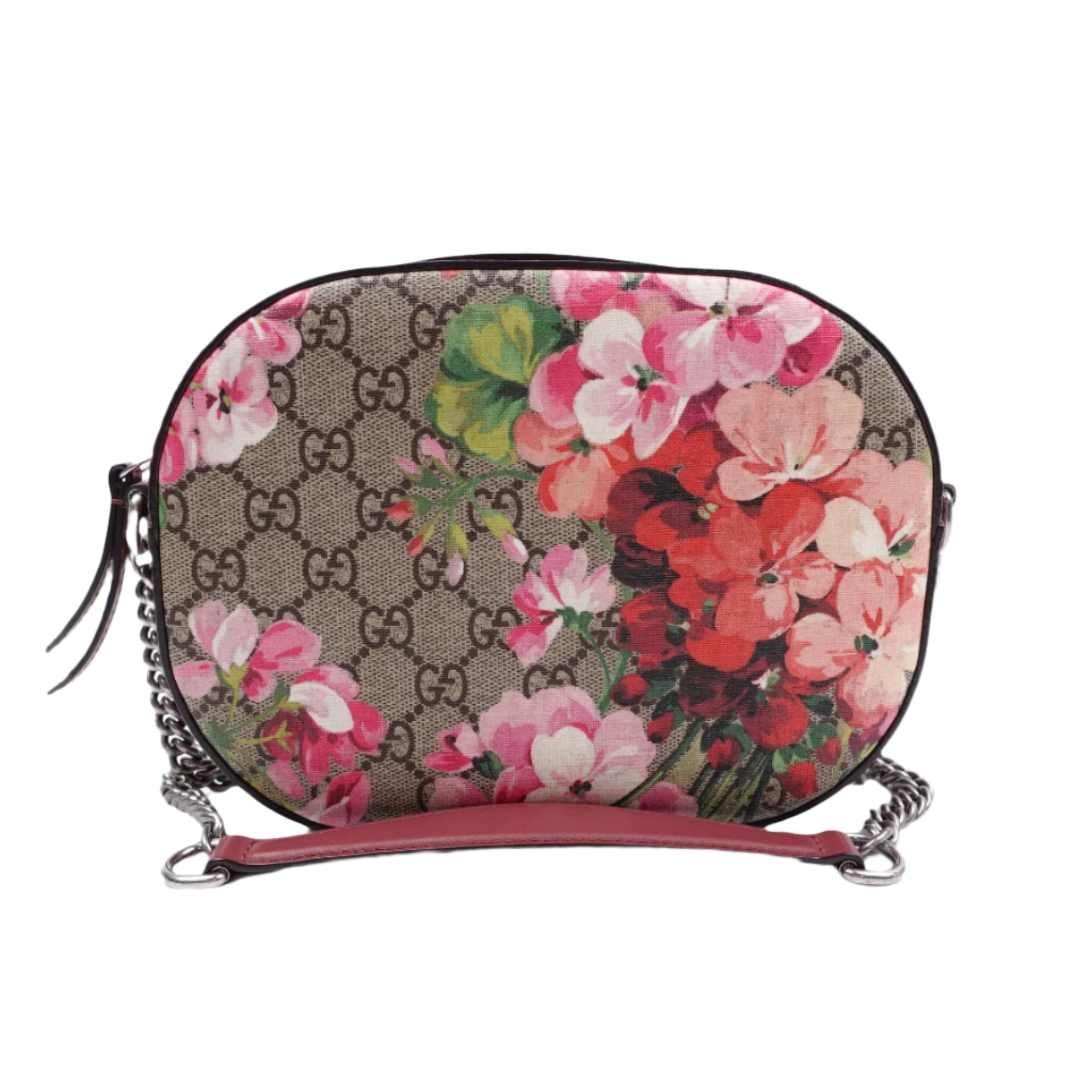 Bolso de hombro mini con cadena GG Supreme Monogram Blooms de segunda mano