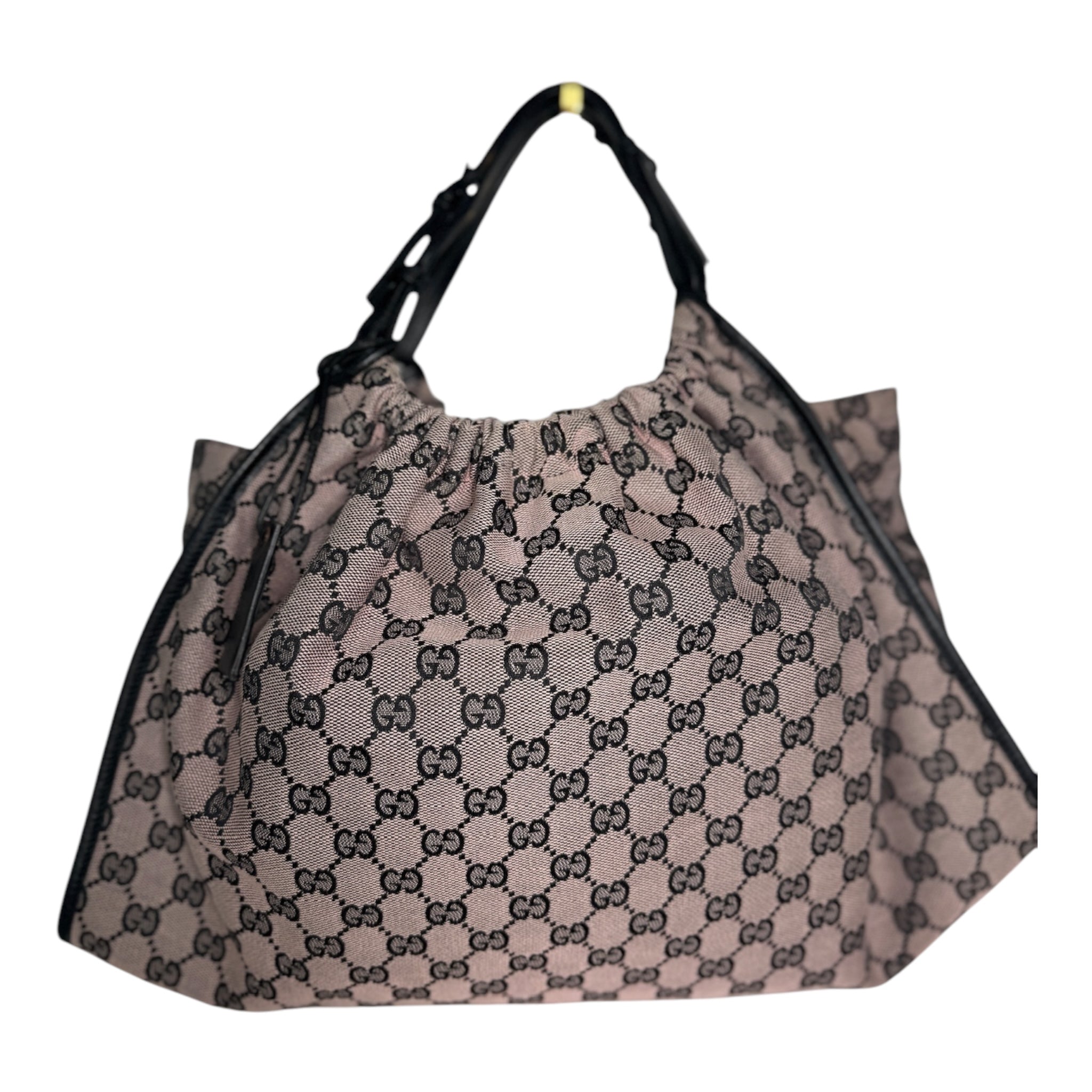Bolso de mano GG de lona beige y negro de segunda mano