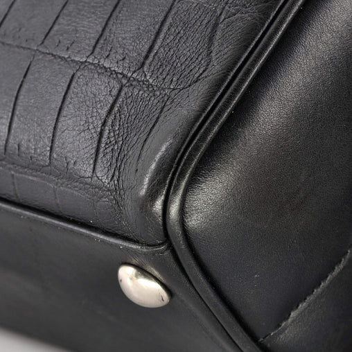 SAINT LAURENT -  Classic Baby Duffle Bag Crocodile Embossed Leather